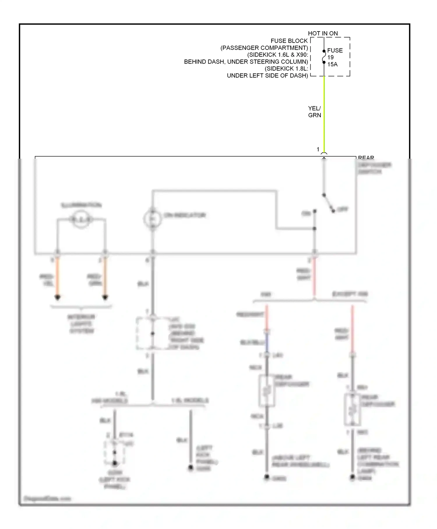 Wiring diagram grn for Suzuki X-90 I (1995-2000) (5 of 17)