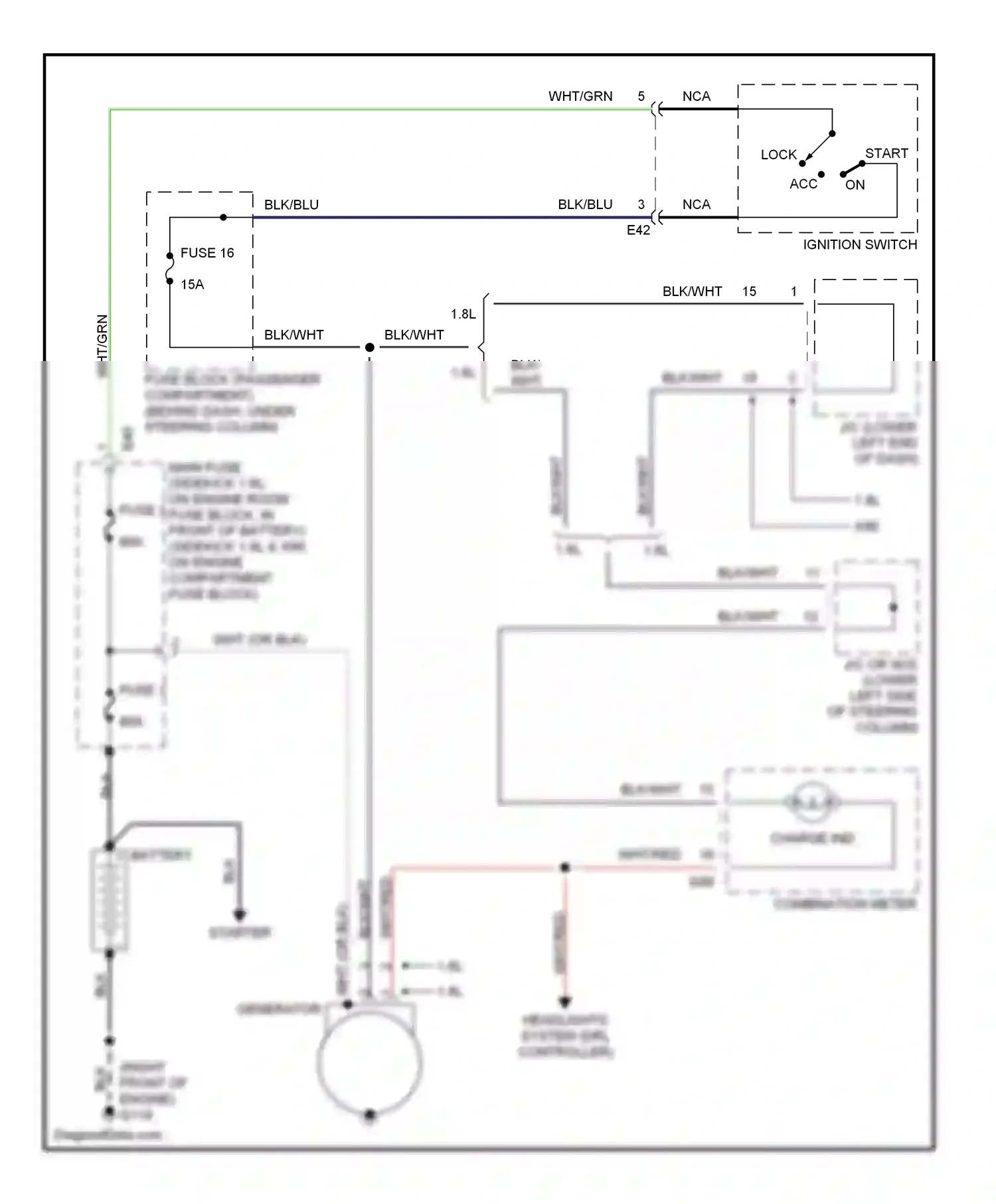 Suzuki X-90 I (1995-2000) headlights system (drl controller) wiring diagram  (1 of 1)