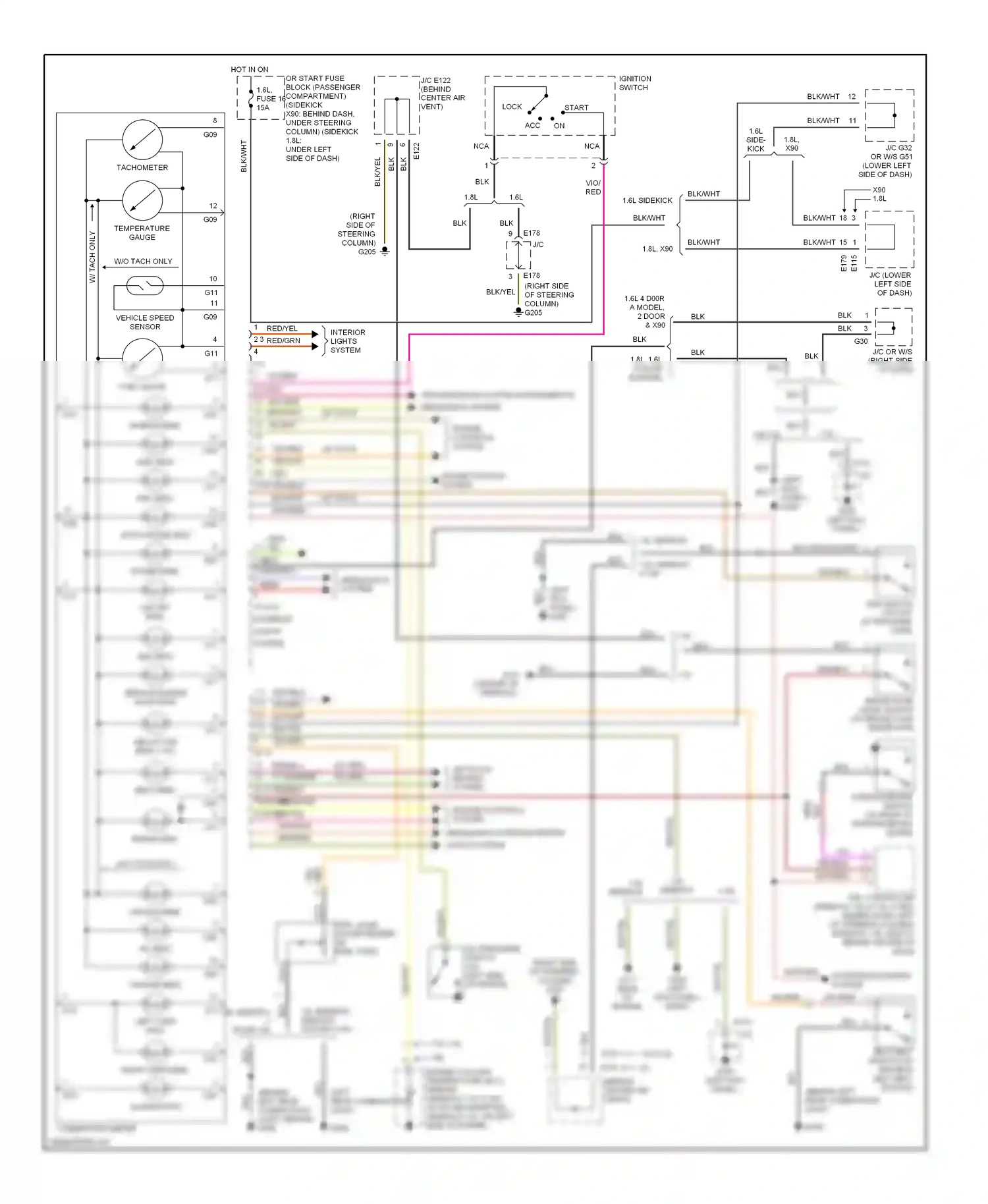 Wiring diagram red/blu for Suzuki X-90 I (1995-2000) (3 of 10)