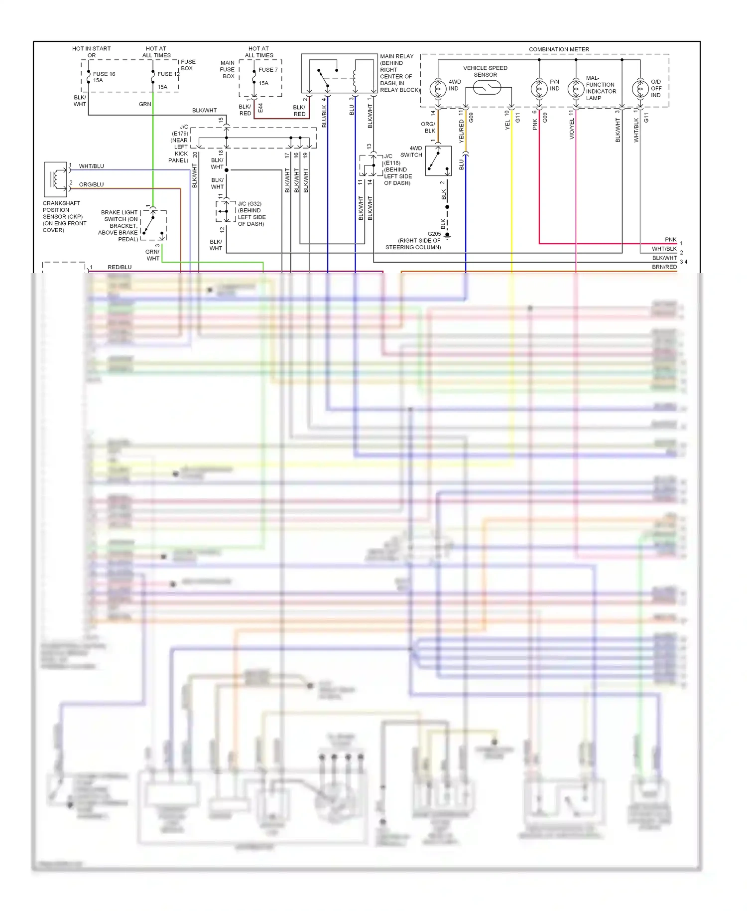 Wiring diagram red/blu for Suzuki X-90 I (1995-2000) (6 of 10)