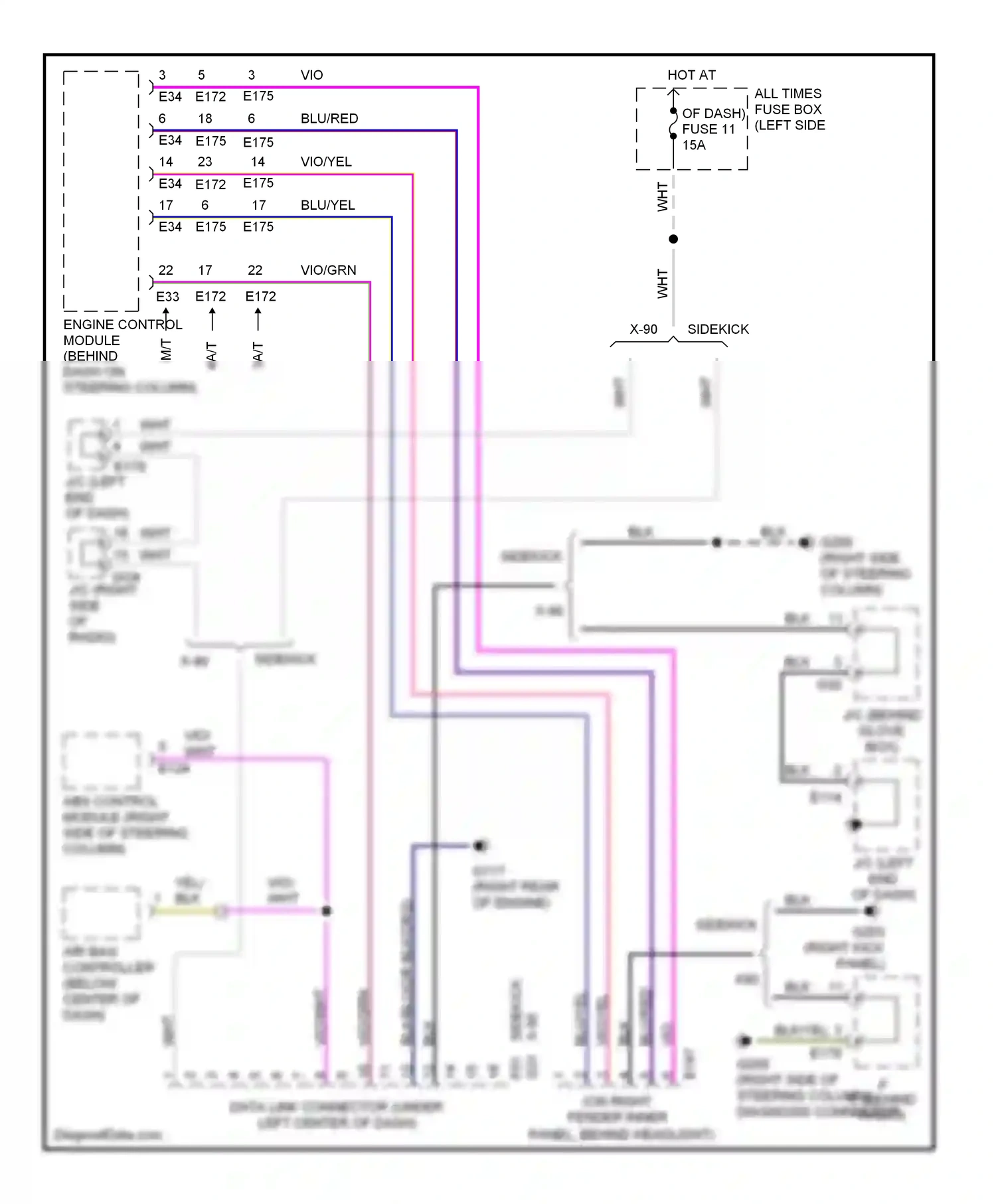 Wiring diagram wht for Suzuki X-90 I (1995-2000) (2 of 23)