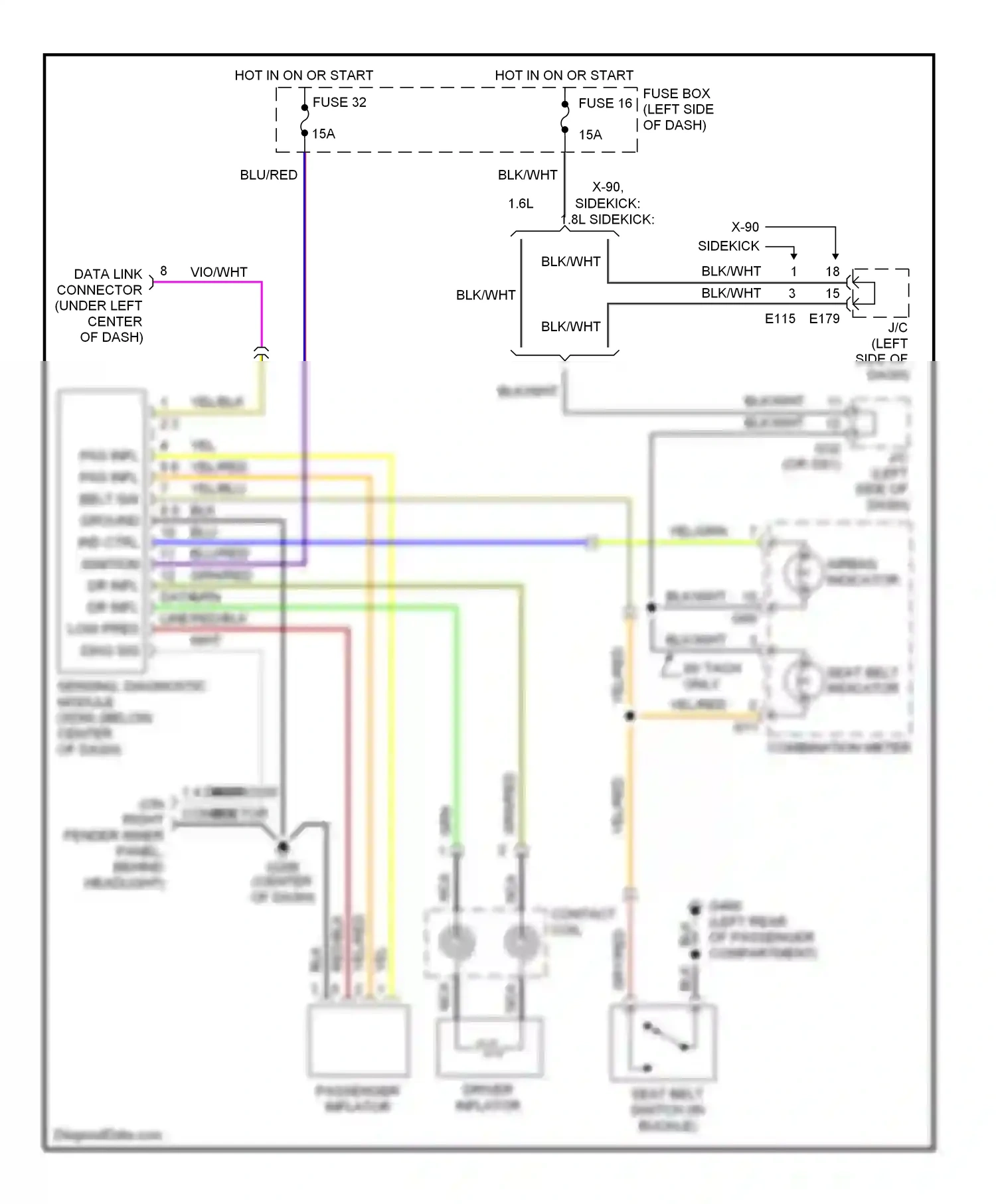 Wiring diagram yel/blk for Suzuki X-90 I (1995-2000) (6 of 8)