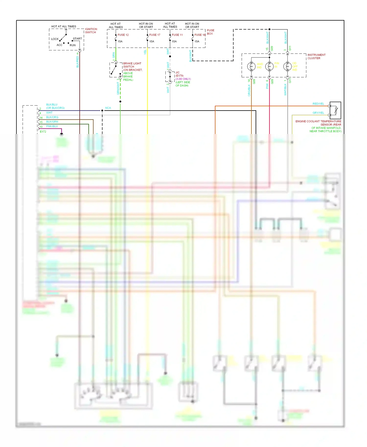 Wiring diagram yel/blu for Suzuki X-90 I (1995-2000) (4 of 7)