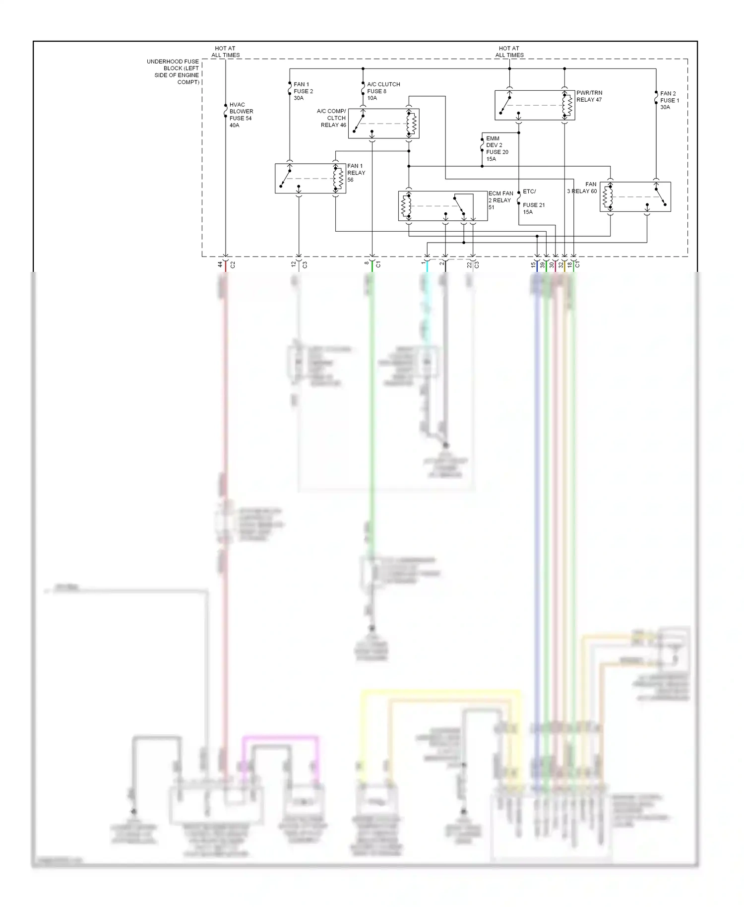 Suzuki XL7 II (2006-2009) engine control module (ecm) (mounted wiring diagram  (1 of 1)