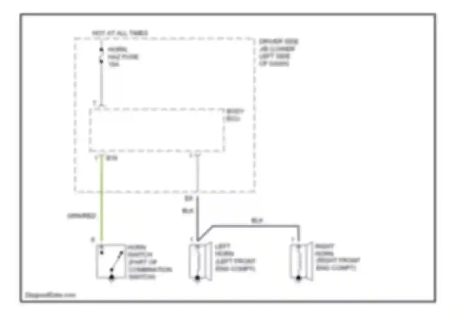 4Runner Toyota III (1995-2003): Horn circuit