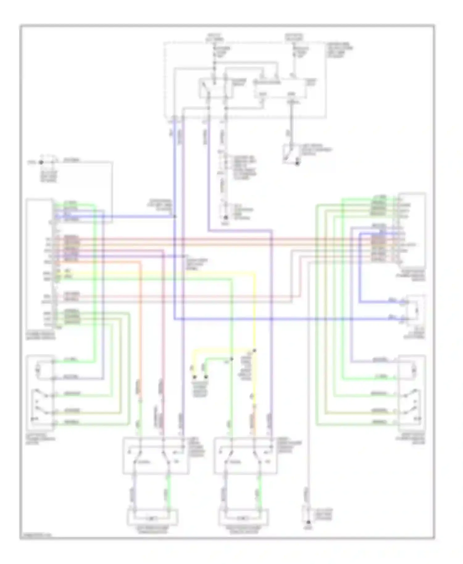 4Runner Toyota III (1995-2003): Power windows circuit