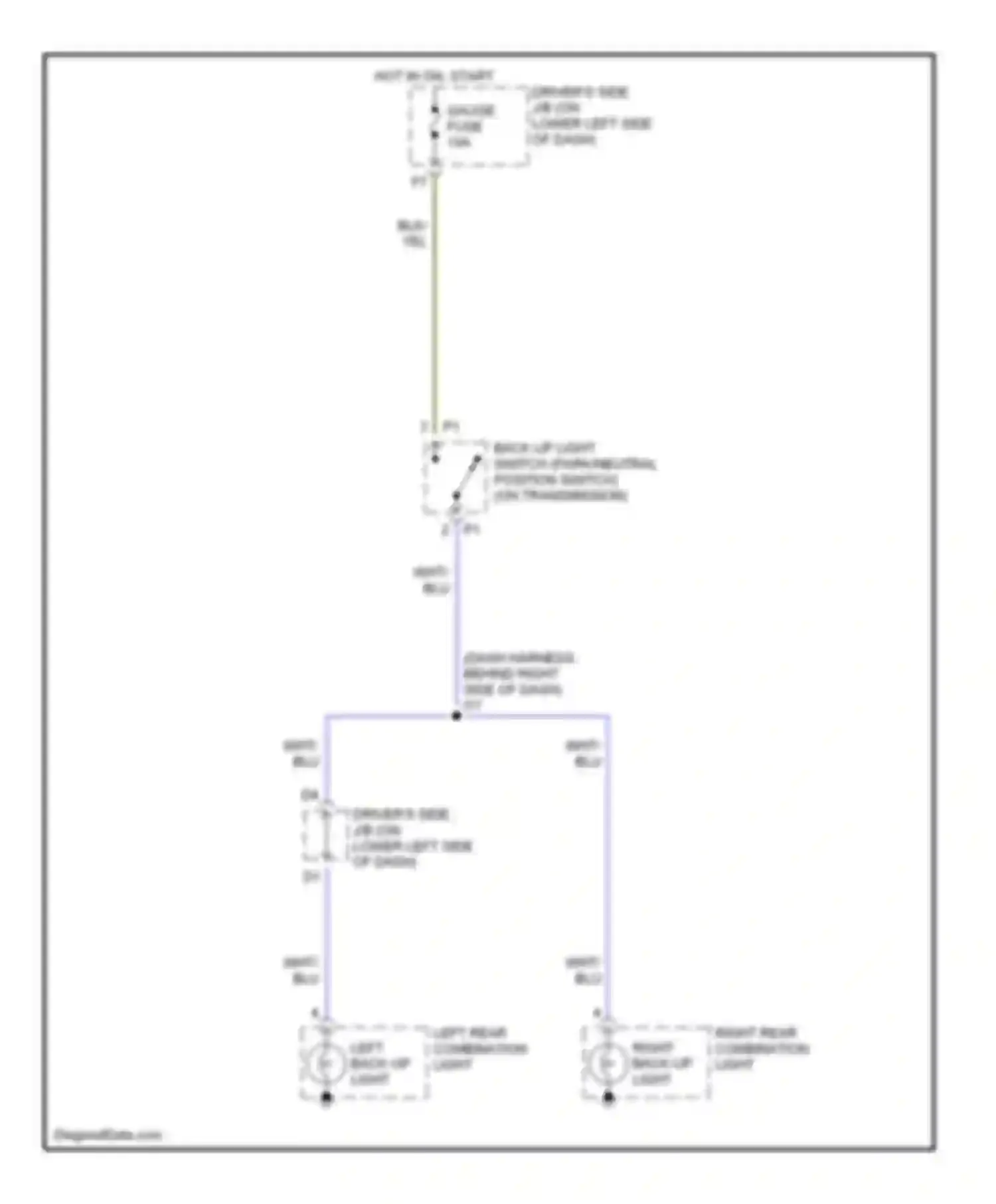 Wiring diagram right rear combination light for Toyota 4Runner III (1995-2003) (1 of 1)