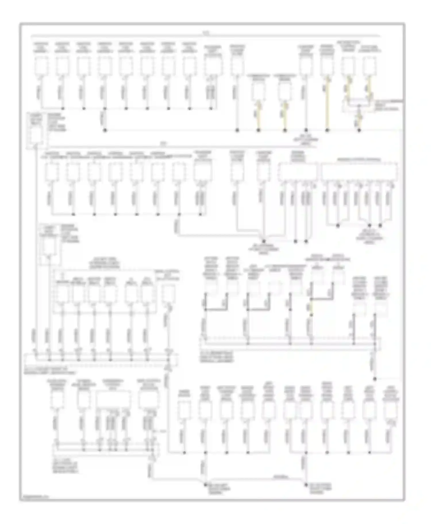 4Runner Toyota IV facelift (2005-2009): Ground distribution circuit (1 of 3)