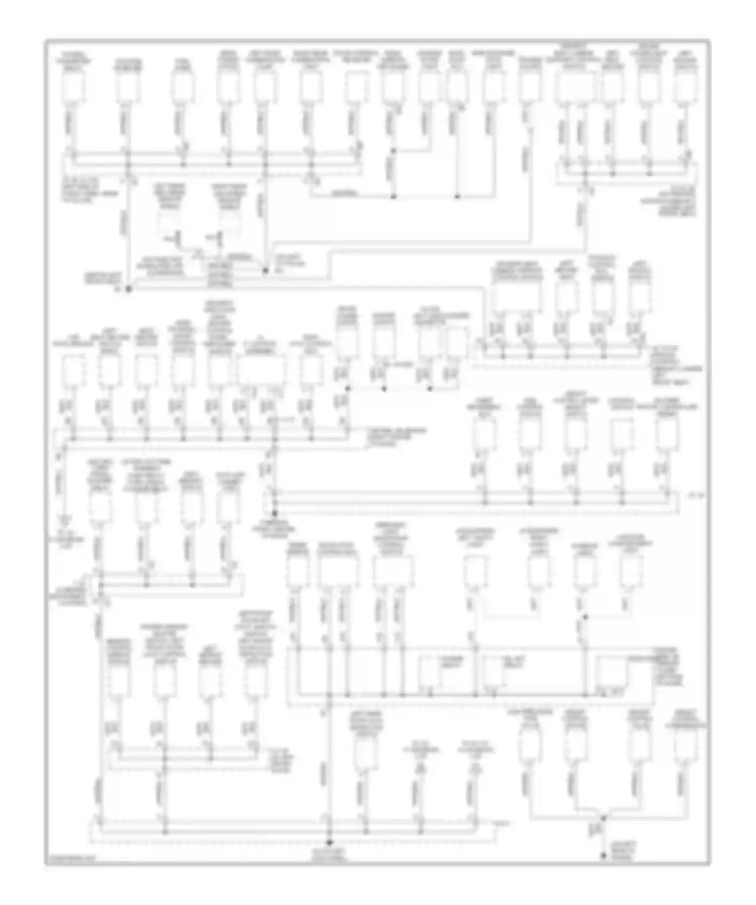 4Runner Toyota IV facelift (2005-2009): Ground distribution circuit (2 of 3)
