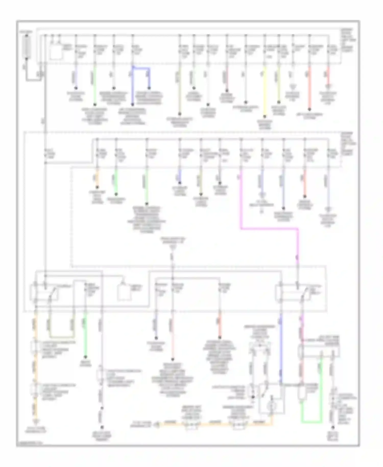 4Runner Toyota IV facelift (2005-2009): Power distribution circuit (1 of 2)