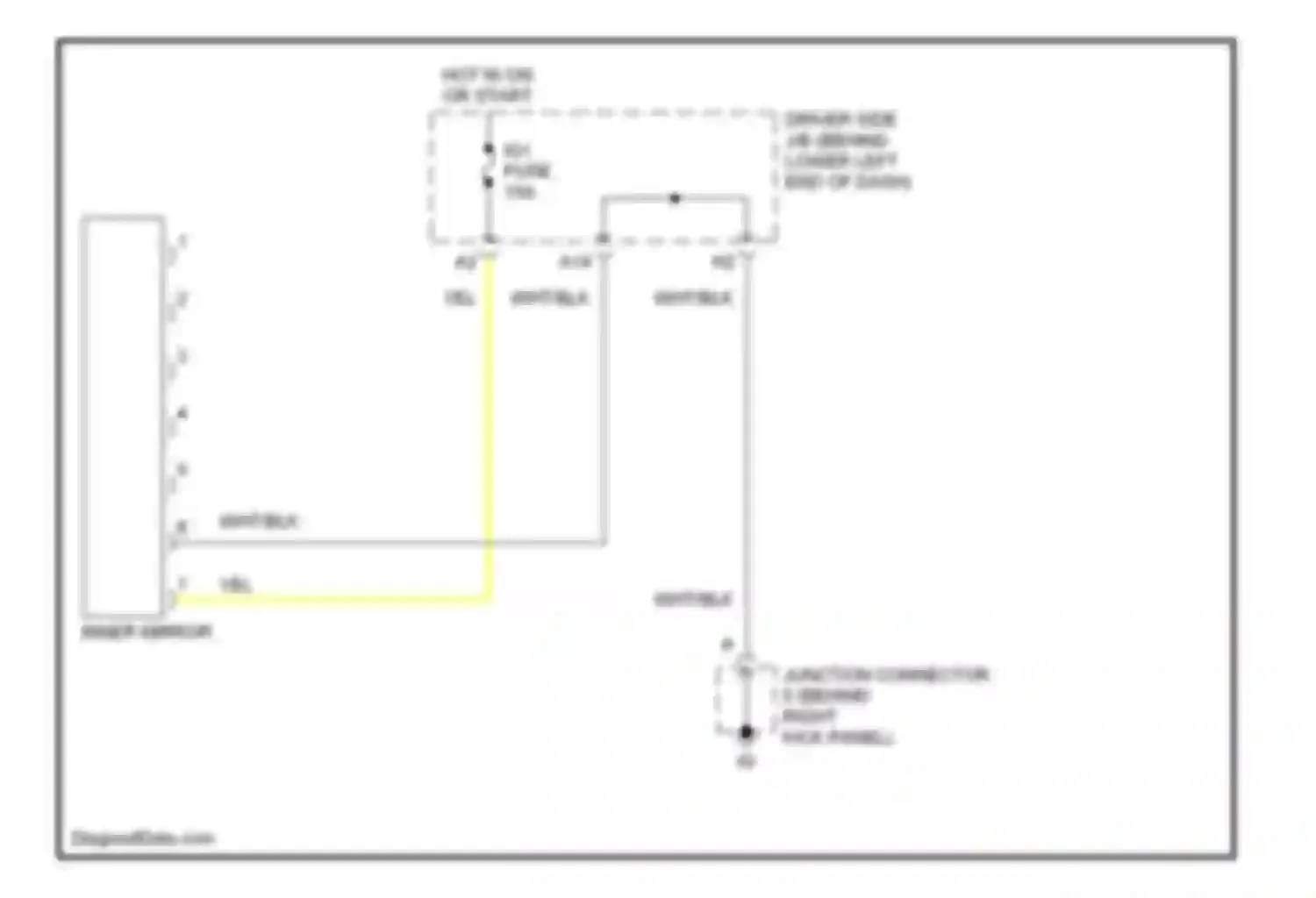 4Runner Toyota IV facelift (2005-2009): Electrochromic mirror circuit