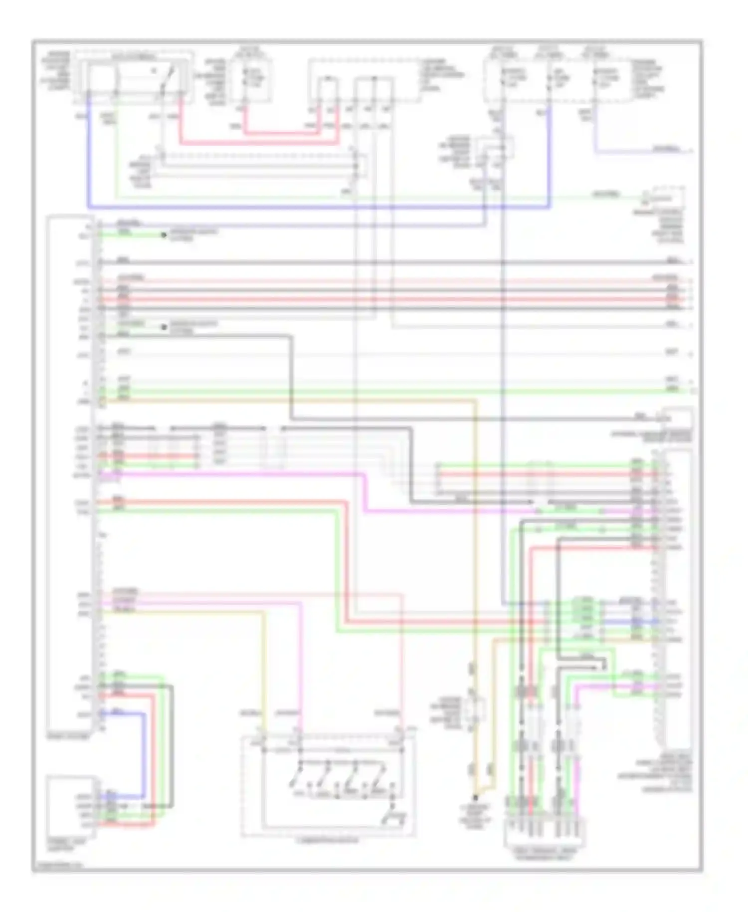 4Runner Toyota IV facelift (2005-2009): 10-speaker system circuit, without navigation (1 of 2)