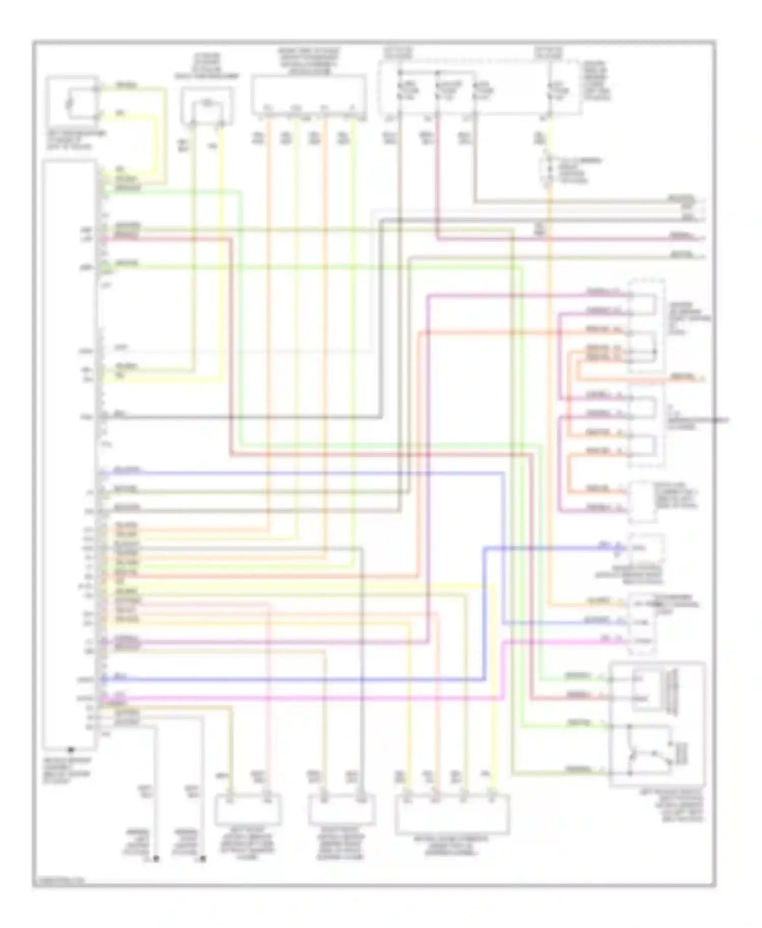 4Runner Toyota IV facelift (2005-2009): Supplemental restraints circuit, without side airbag (1 of 2)