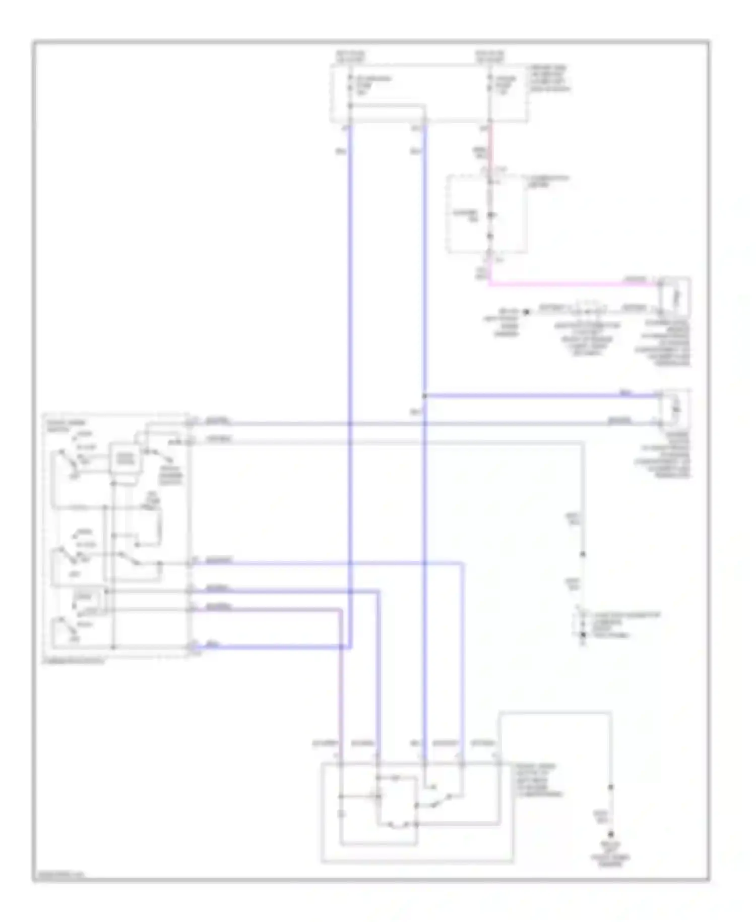 4Runner Toyota IV facelift (2005-2009): Front wiper/washer circuit