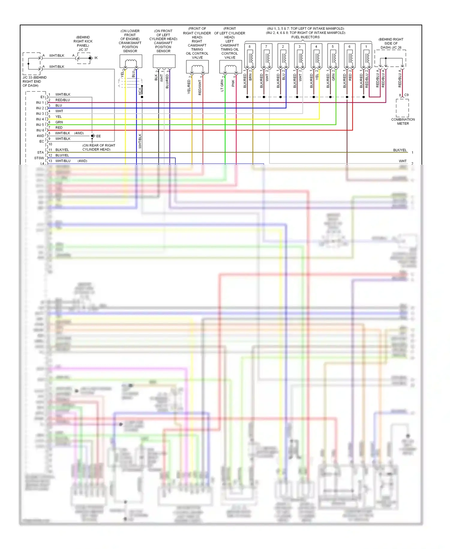 Toyota 4Runner IV facelift (2005-2009) computer data lines system wiring diagram  (6 of 7)