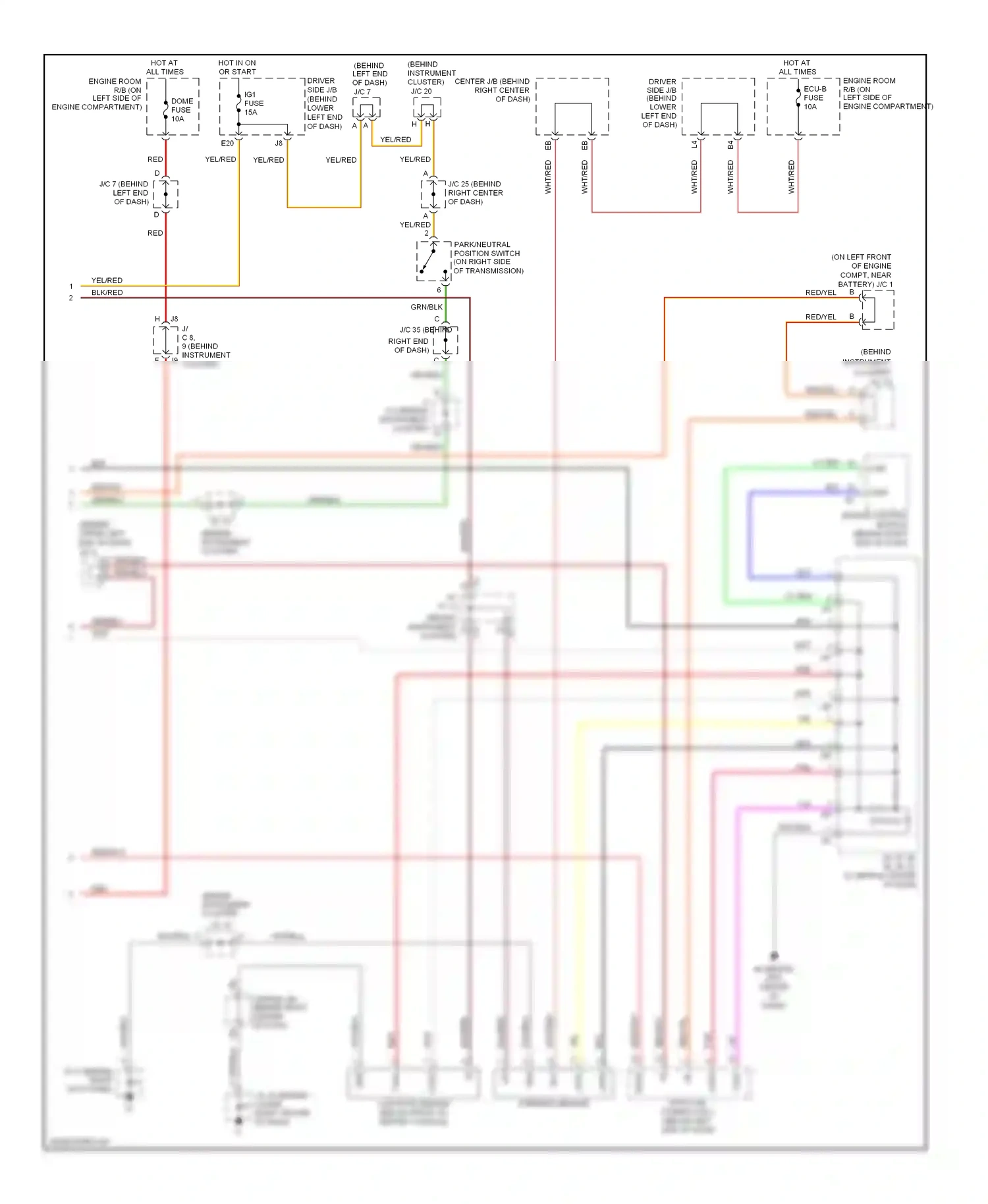 Toyota 4Runner IV facelift (2005-2009) engine control module wiring diagram  (1 of 3)