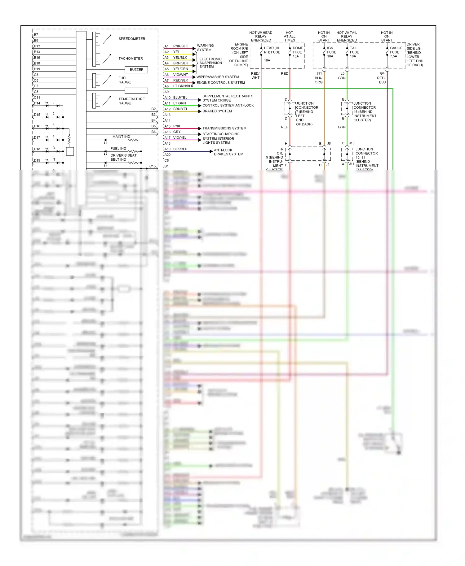 Toyota 4Runner IV facelift (2005-2009) mal- function indicator light wiring diagram  (1 of 1)