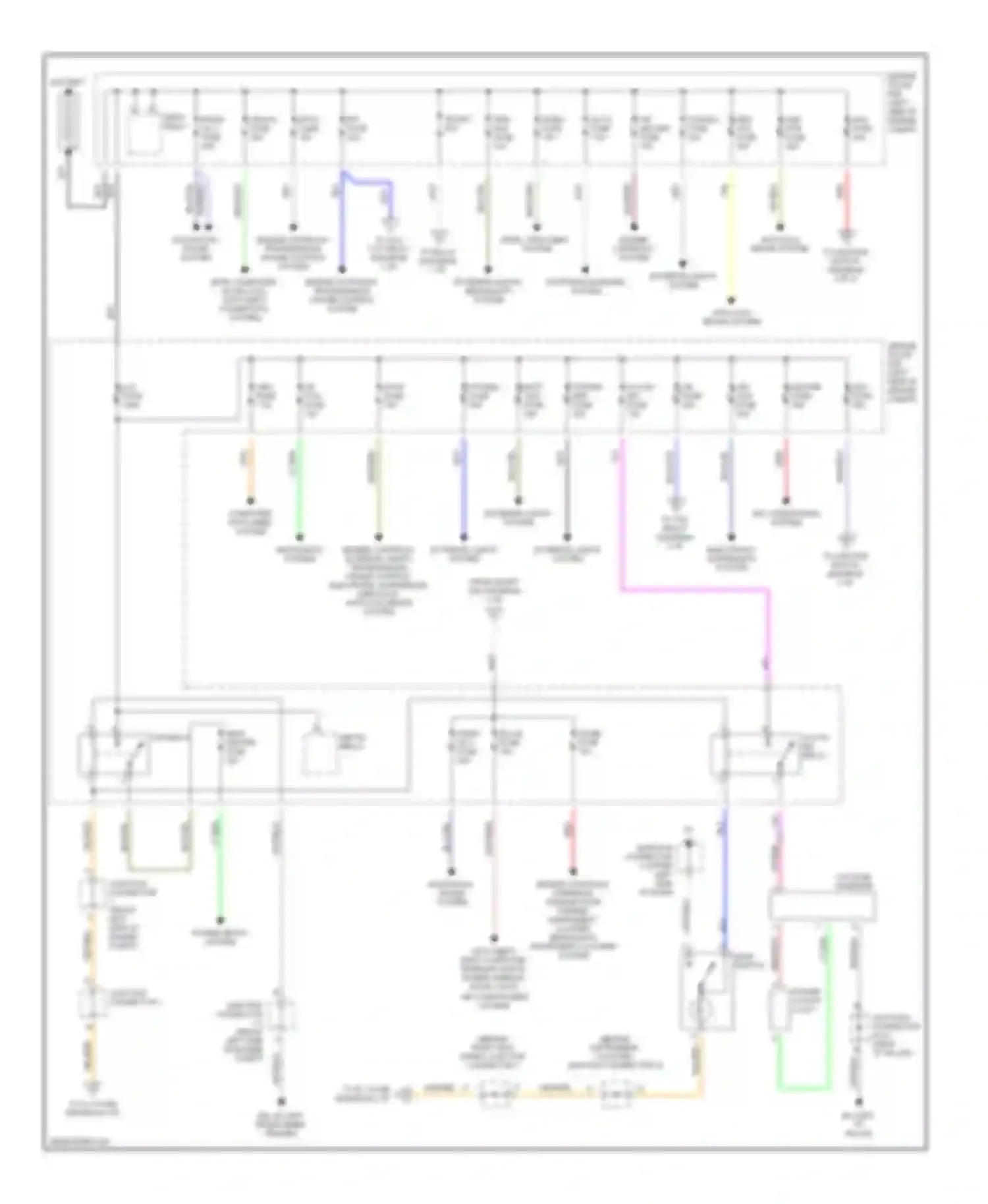 4Runner Toyota IV (2002-2005): Power distribution circuit (1 of 2)
