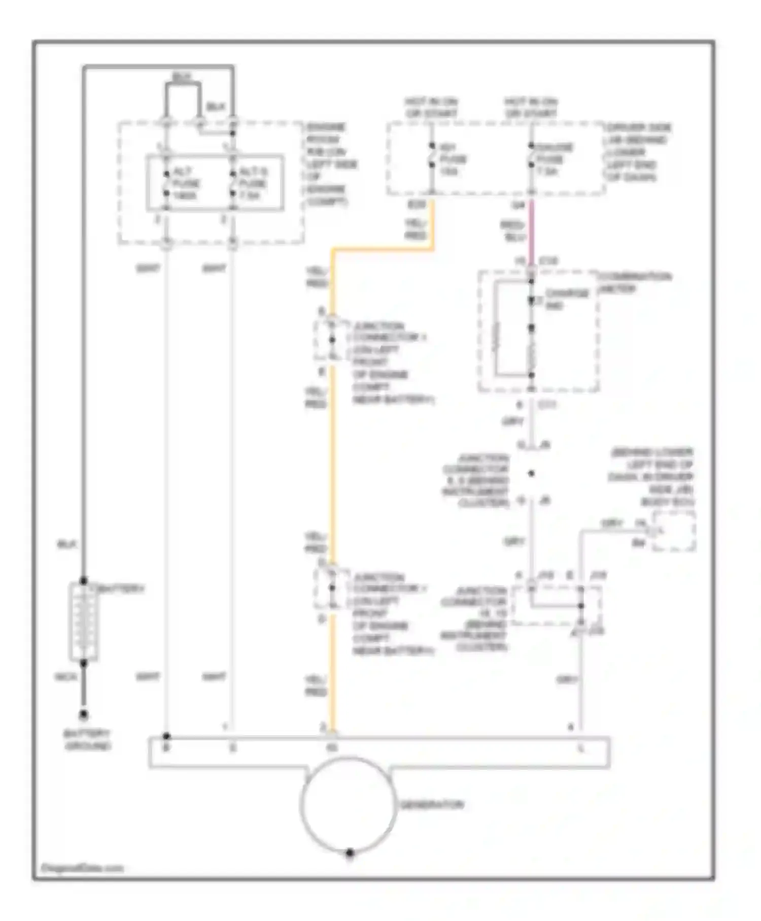 4Runner Toyota IV (2002-2005): Charging circuit