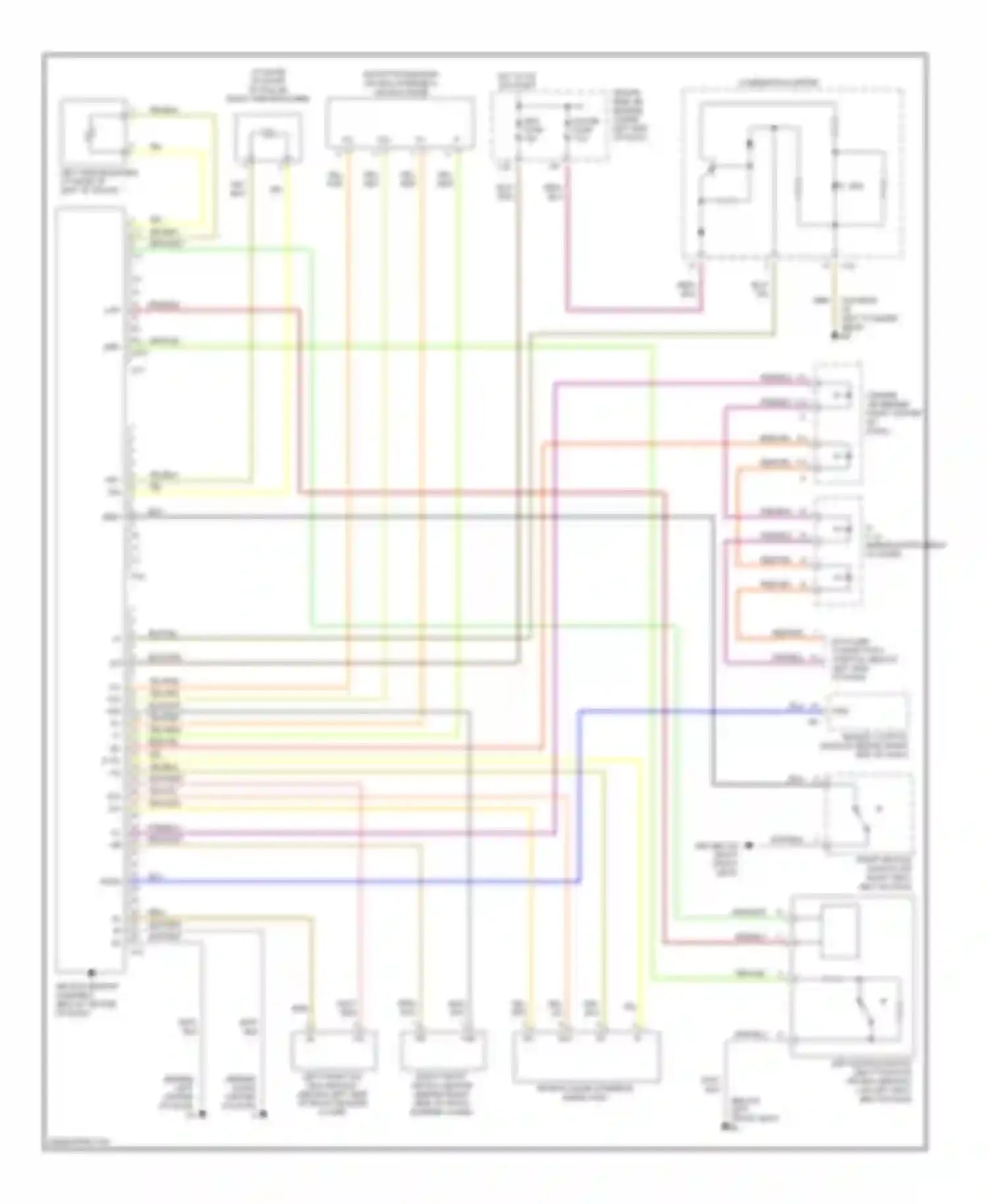 4Runner Toyota IV (2002-2005): Supplemental restraints circuit, without side airbag