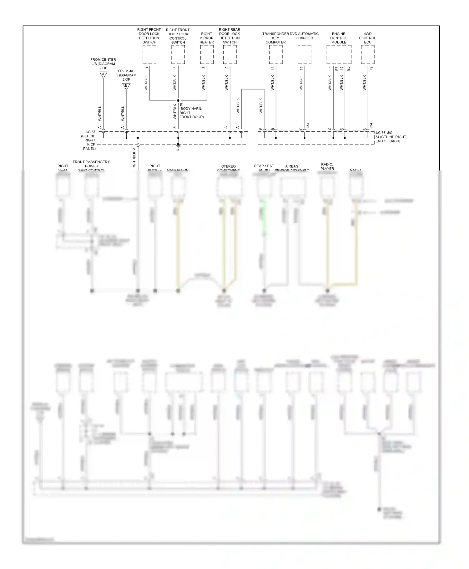 Toyota 4Runner IV (2002-2005) diff lock switch main switch wiring diagram  (1 of 1)