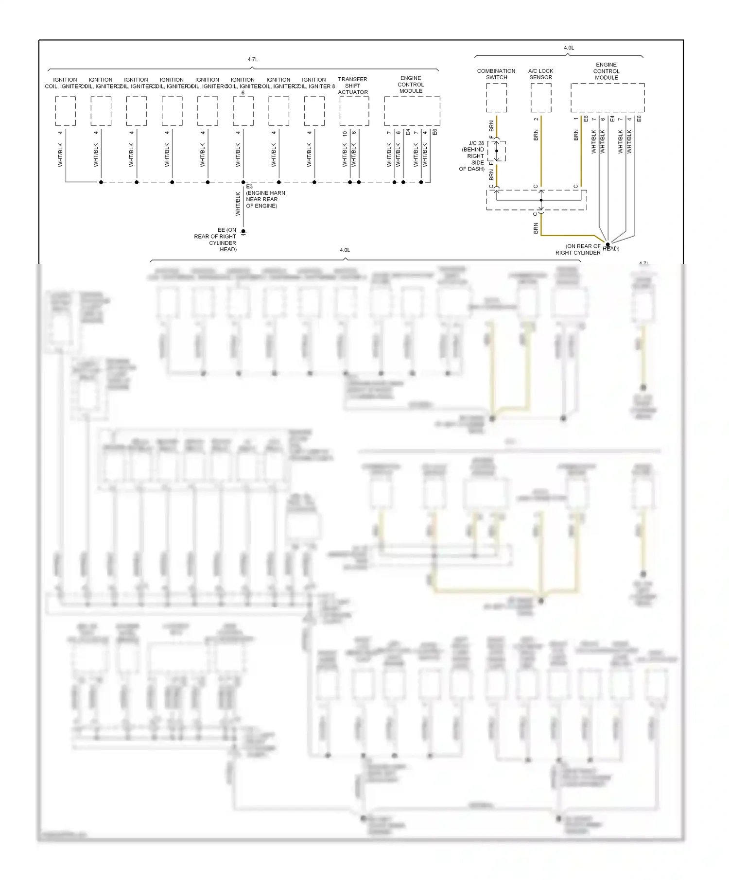 Toyota 4Runner IV (2002-2005) engine control module wiring diagram  (1 of 3)