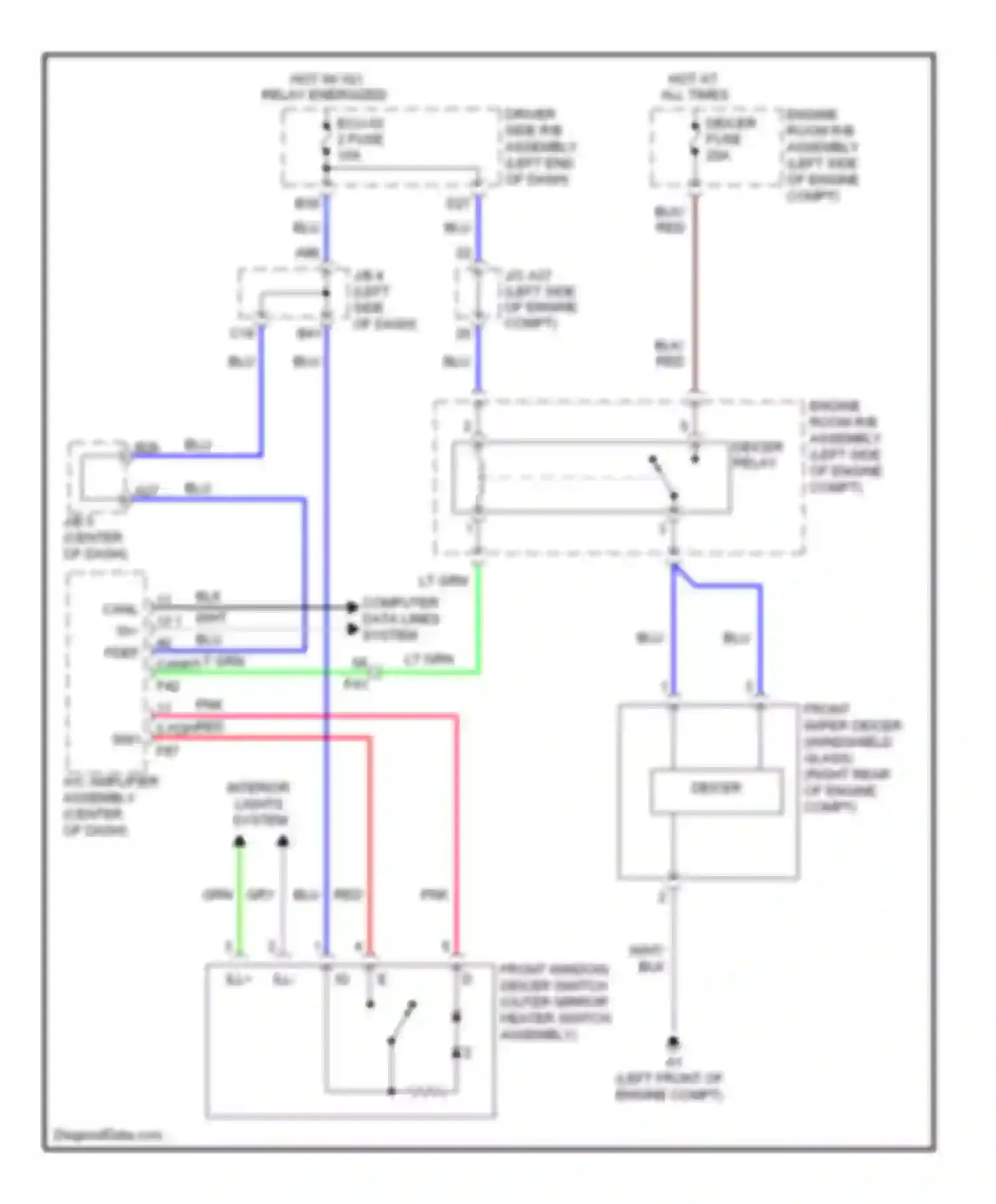 4Runner Toyota V (2009-2013): Front deicer circuit
