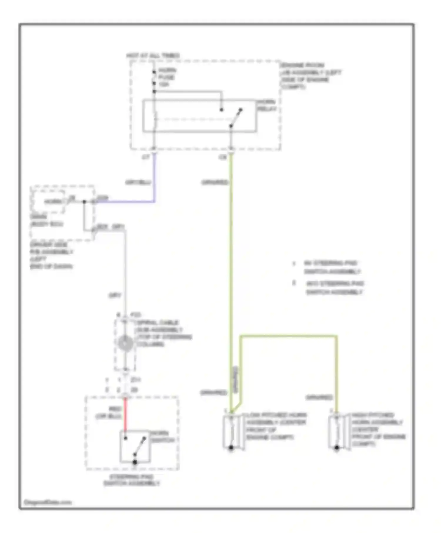 4Runner Toyota V (2009-2013): Horn circuit