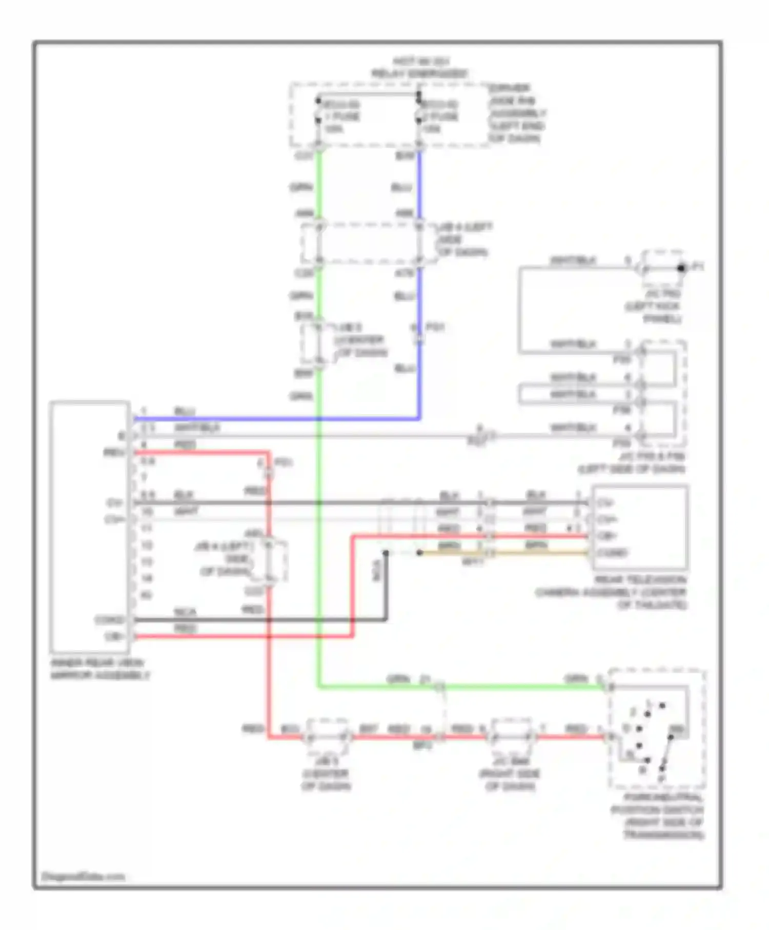 4Runner Toyota V (2009-2013): Rear view camera circuit