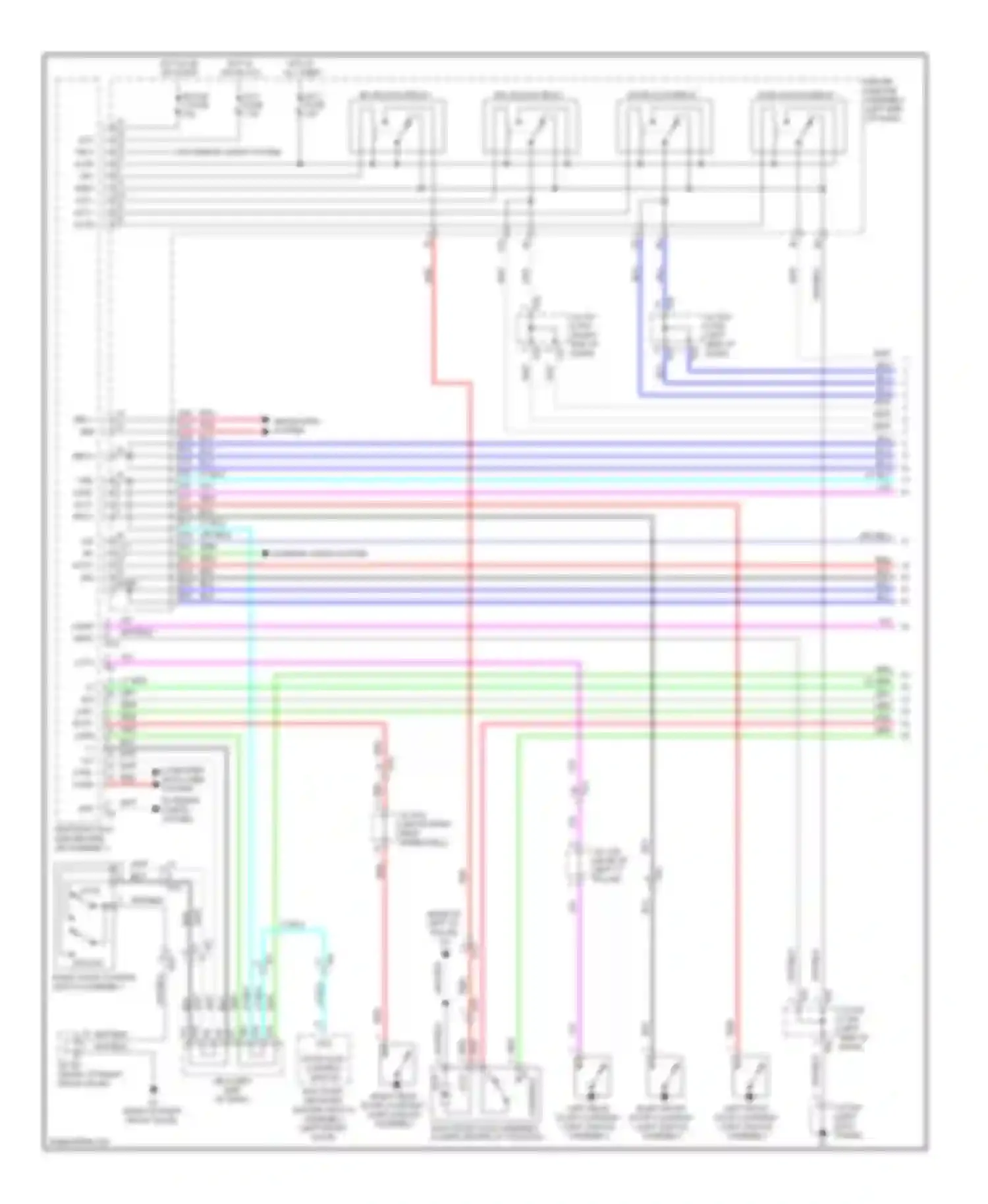 4Runner Toyota V (2009-2013): Power door locks circuit, with smart key system (1 of 5)