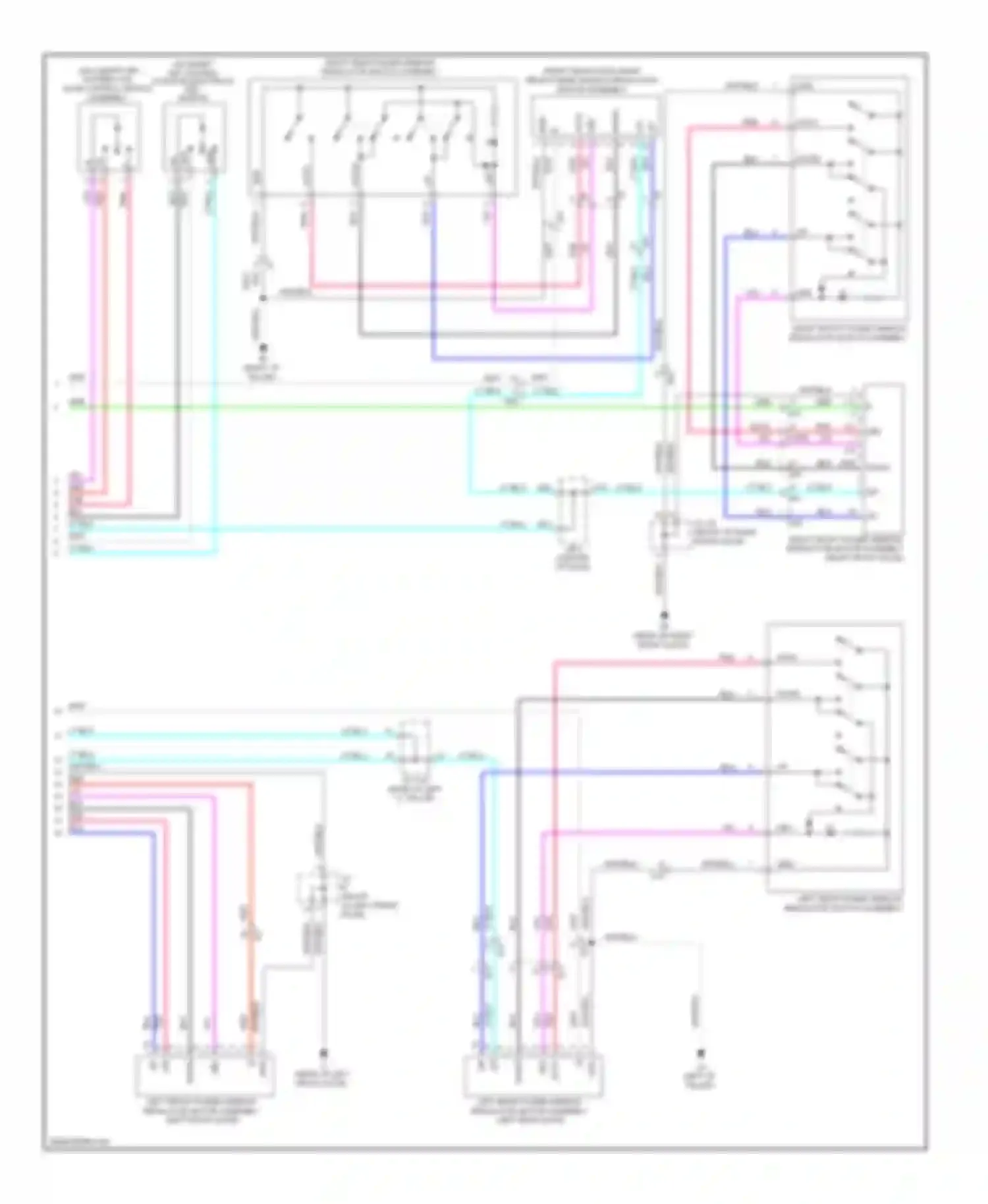 4Runner Toyota V (2009-2013): Power windows circuit (2 of 2)