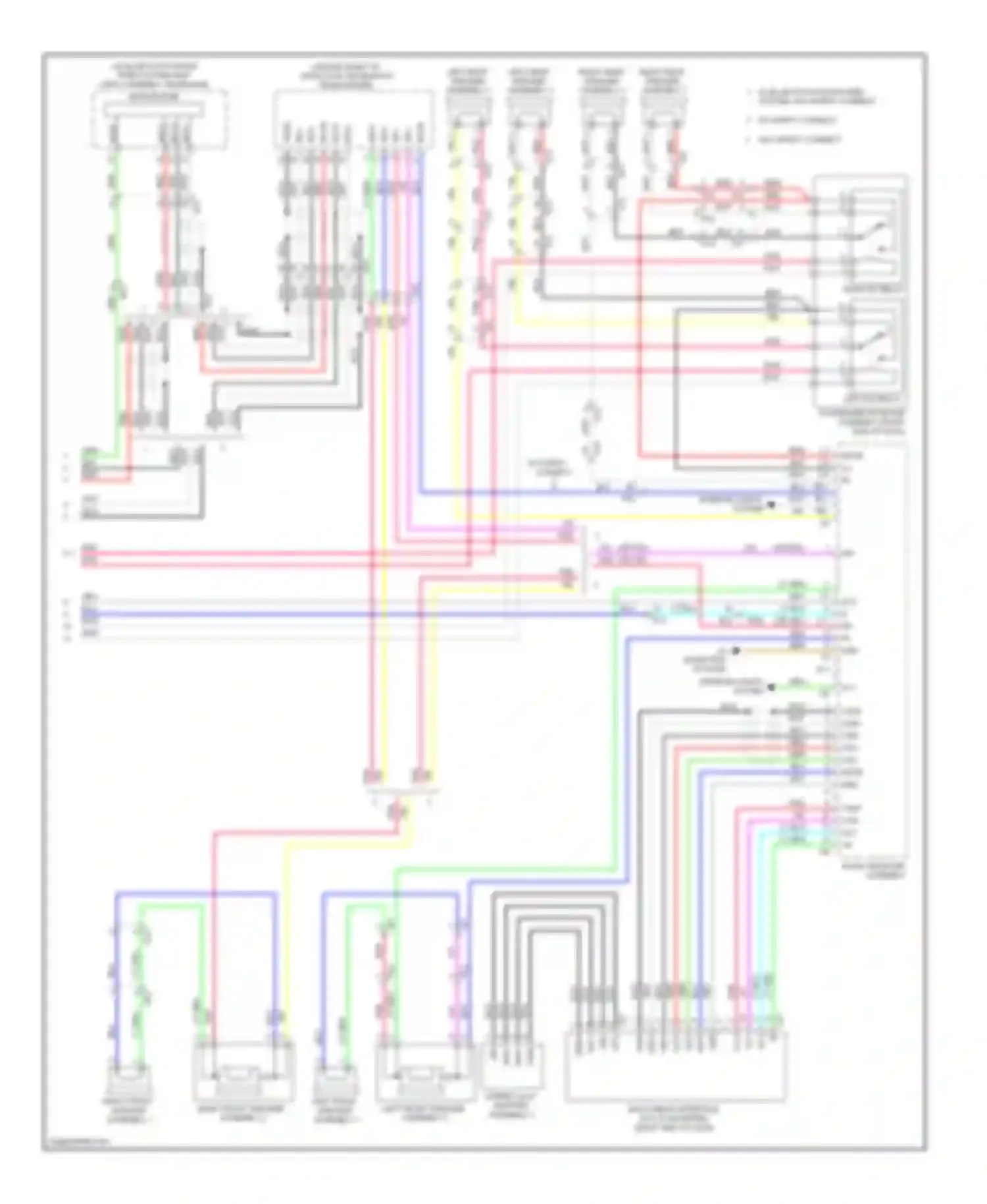 4Runner Toyota V (2009-2013): Radio circuit, with built-in amplifier (2 of 2)