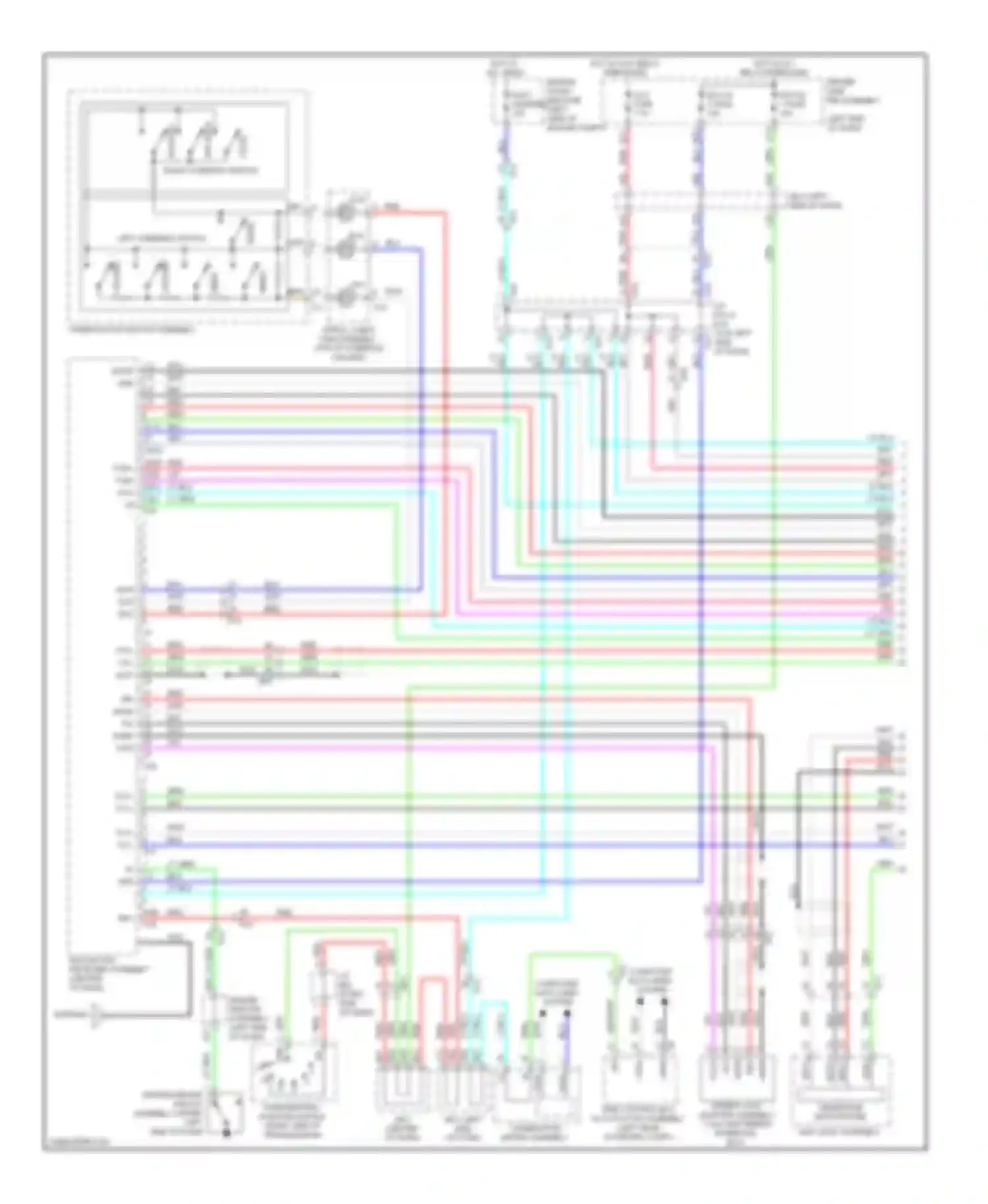 4Runner Toyota V (2009-2013): Radio circuit, with navigation with separate amplifier (1 of 3)