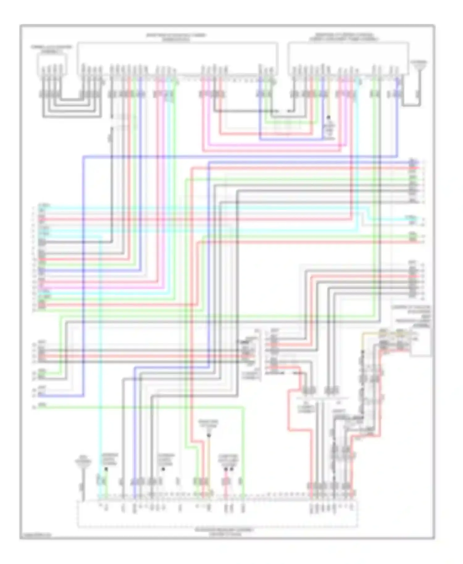 4Runner Toyota V (2009-2013): Radio circuit, with navigation with separate amplifier (2 of 3)