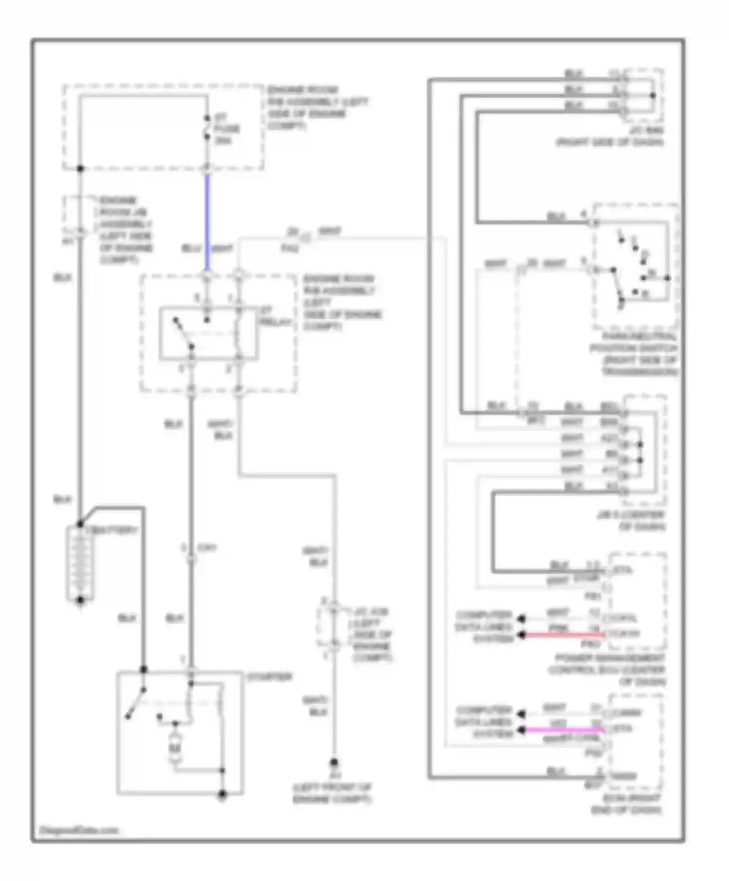 4Runner Toyota V (2009-2013): Starting circuit, with smart key system