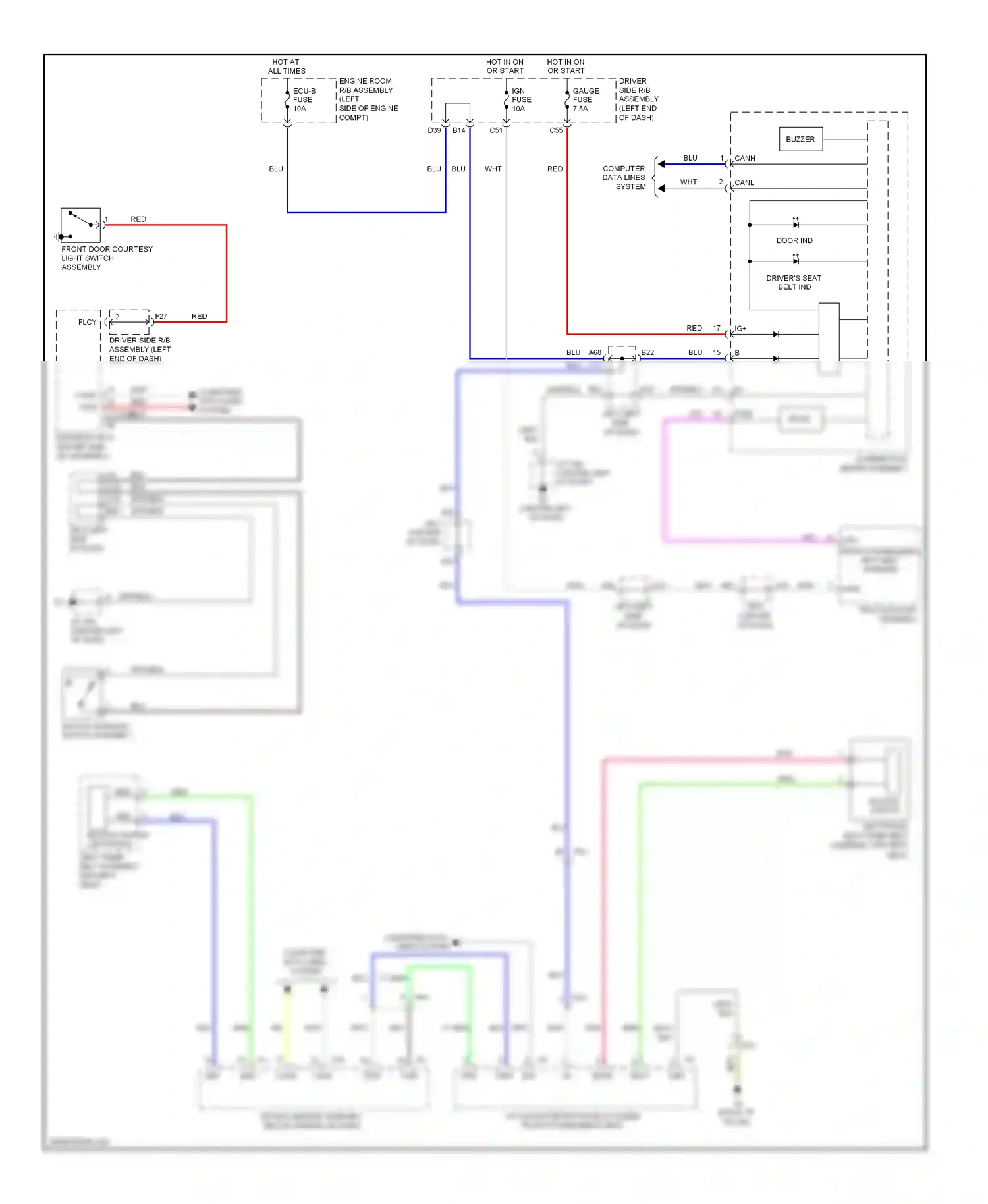 Toyota 4Runner V (2009-2013) computer data lines system wiring diagram  (45 of 51)