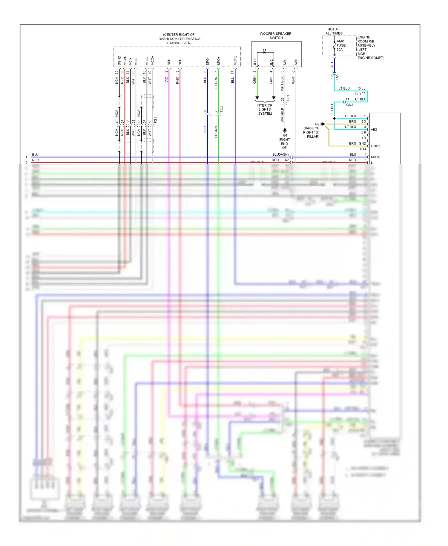 Toyota 4Runner V (2009-2013) engine compt) wiring diagram  (2 of 4)