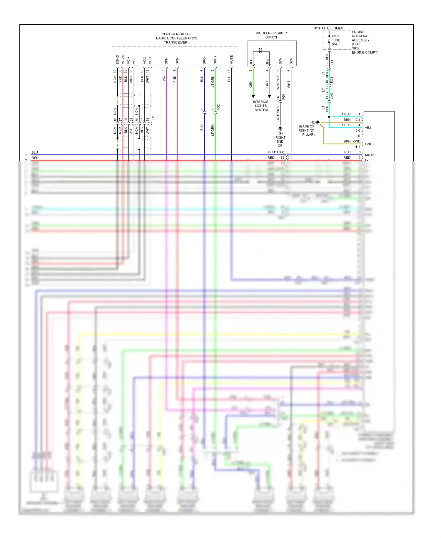 Toyota 4Runner V (2009-2013) engine compt) wiring diagram  (3 of 4)