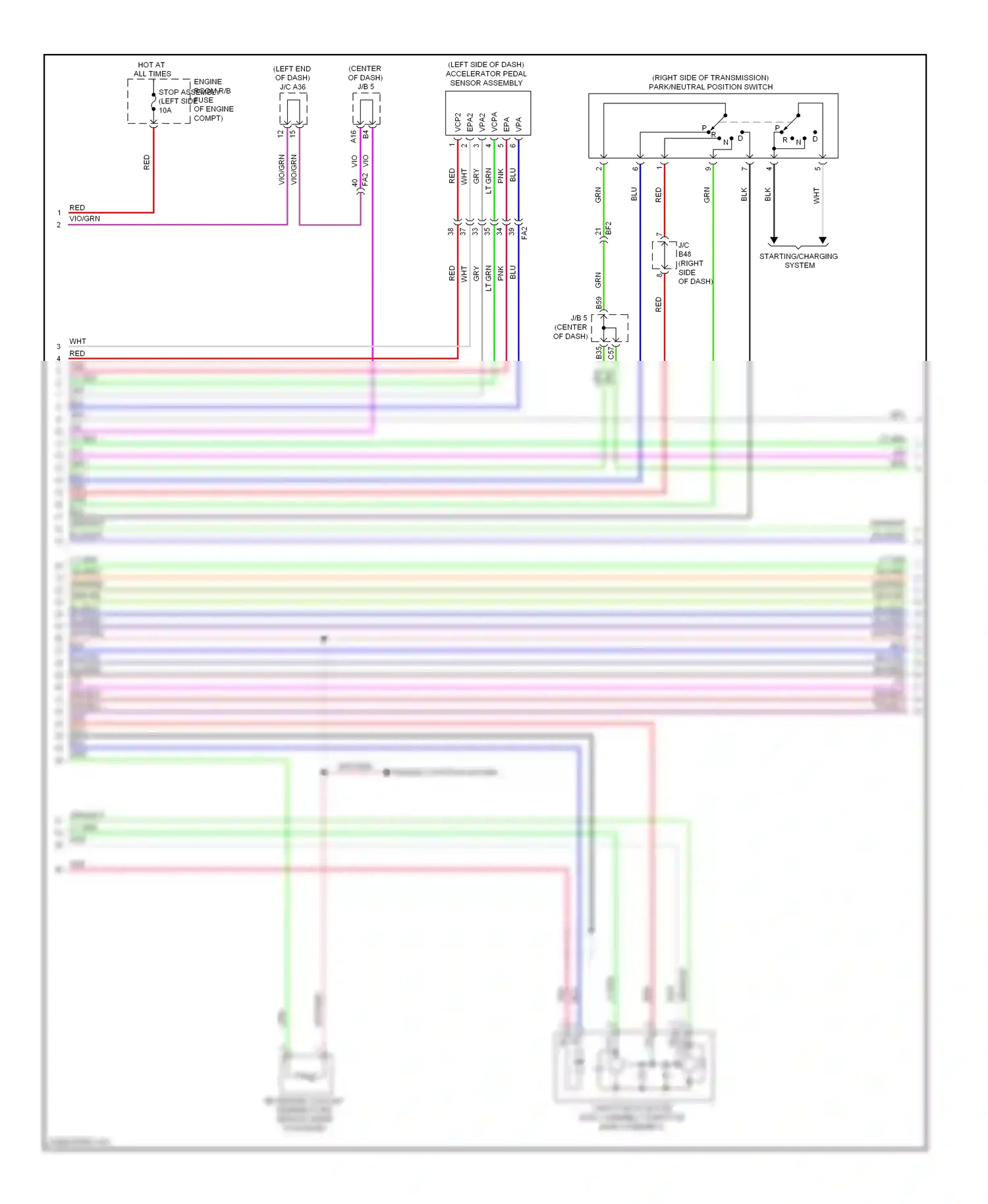 Toyota 4Runner V (2009-2013) engine controls system wiring diagram  (1 of 3)