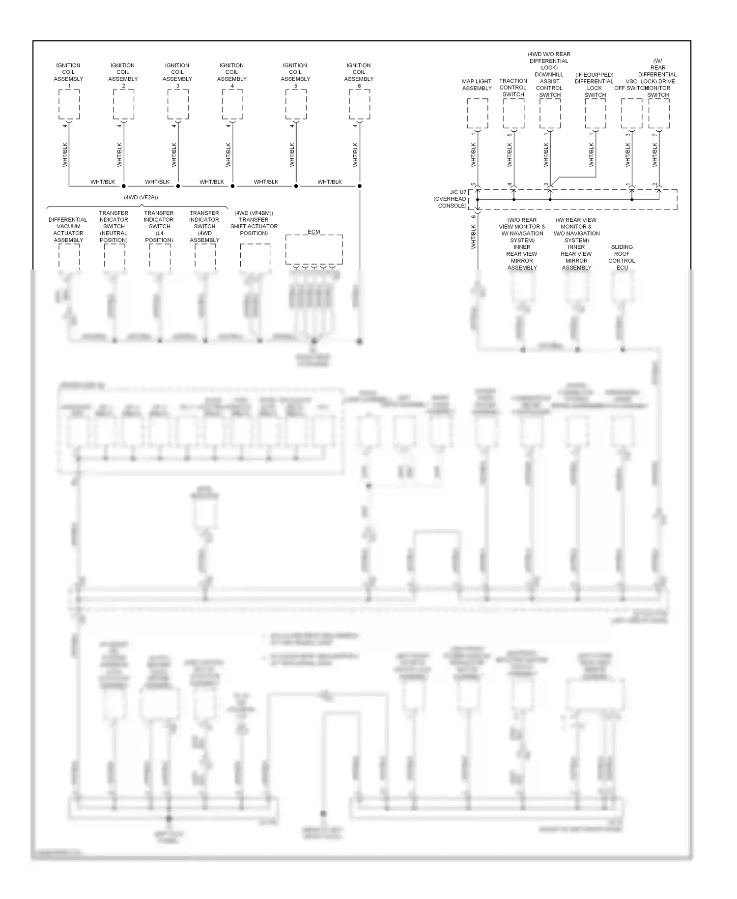 Toyota 4Runner V (2009-2013) multiplex network master switch assembly wiring diagram  (1 of 1)