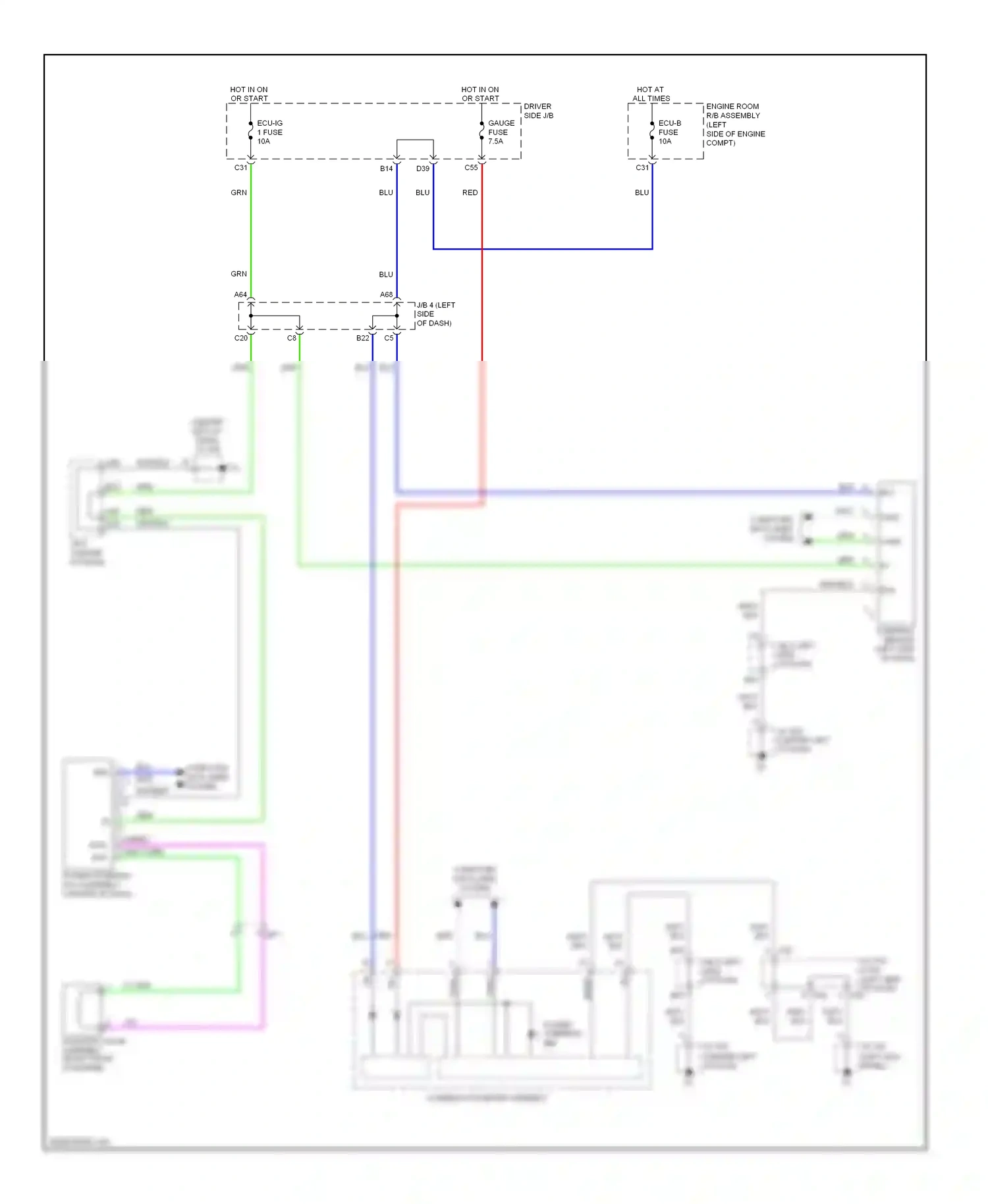 Toyota 4Runner V (2009-2013) sof+ sof- wiring diagram  (1 of 1)