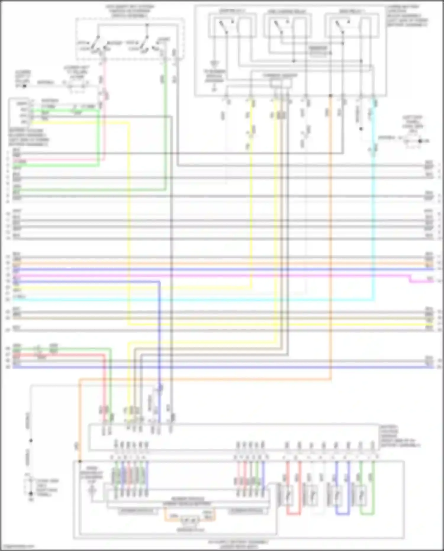 Aqua Toyota I facelift 2 (2017-2021): Wiring diagram engine performance 1.5l hybrid, hybrid system circuit (5 of 6)