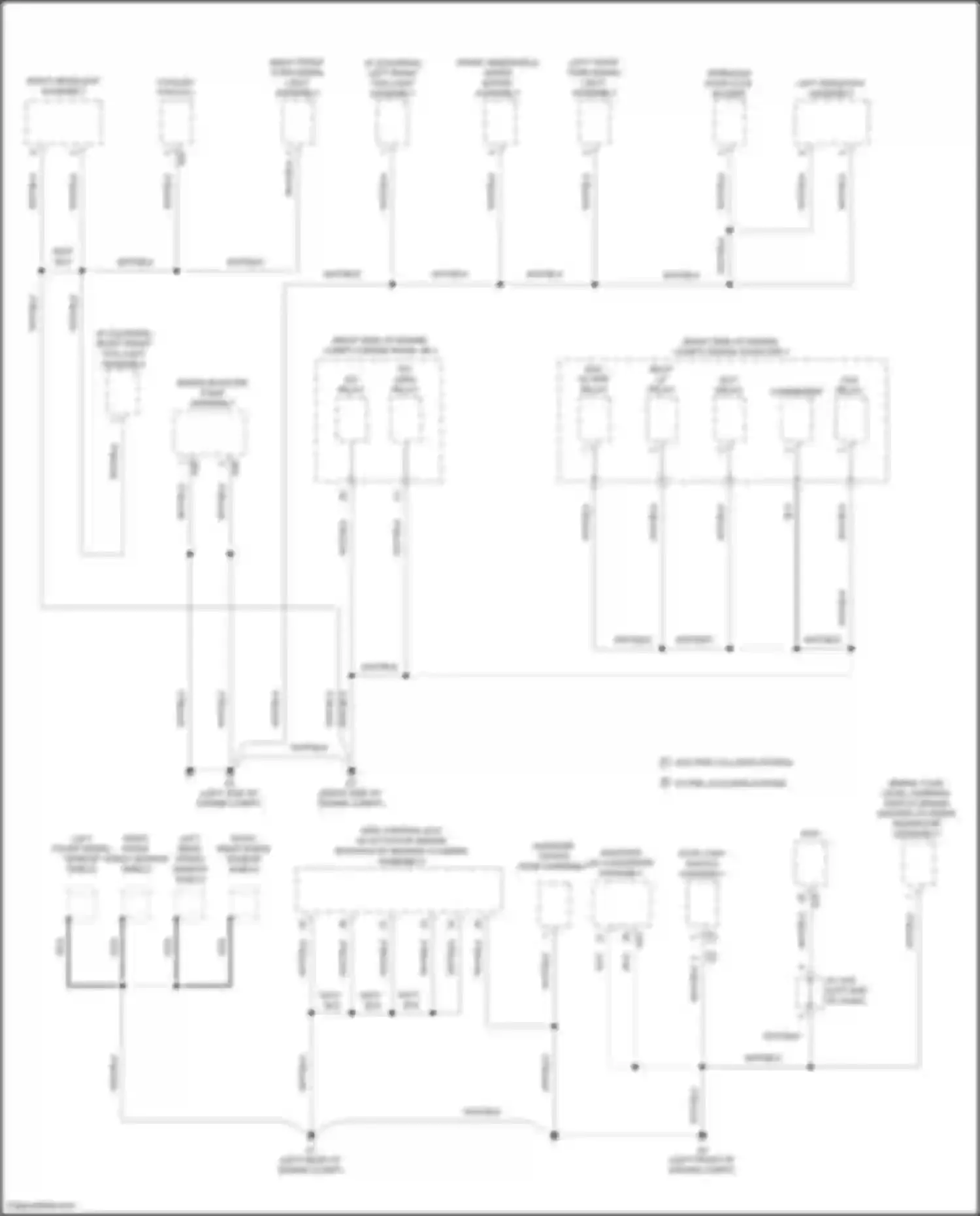 Aqua Toyota I facelift 2 (2017-2021): Ground distribution circuit (1 of 4)