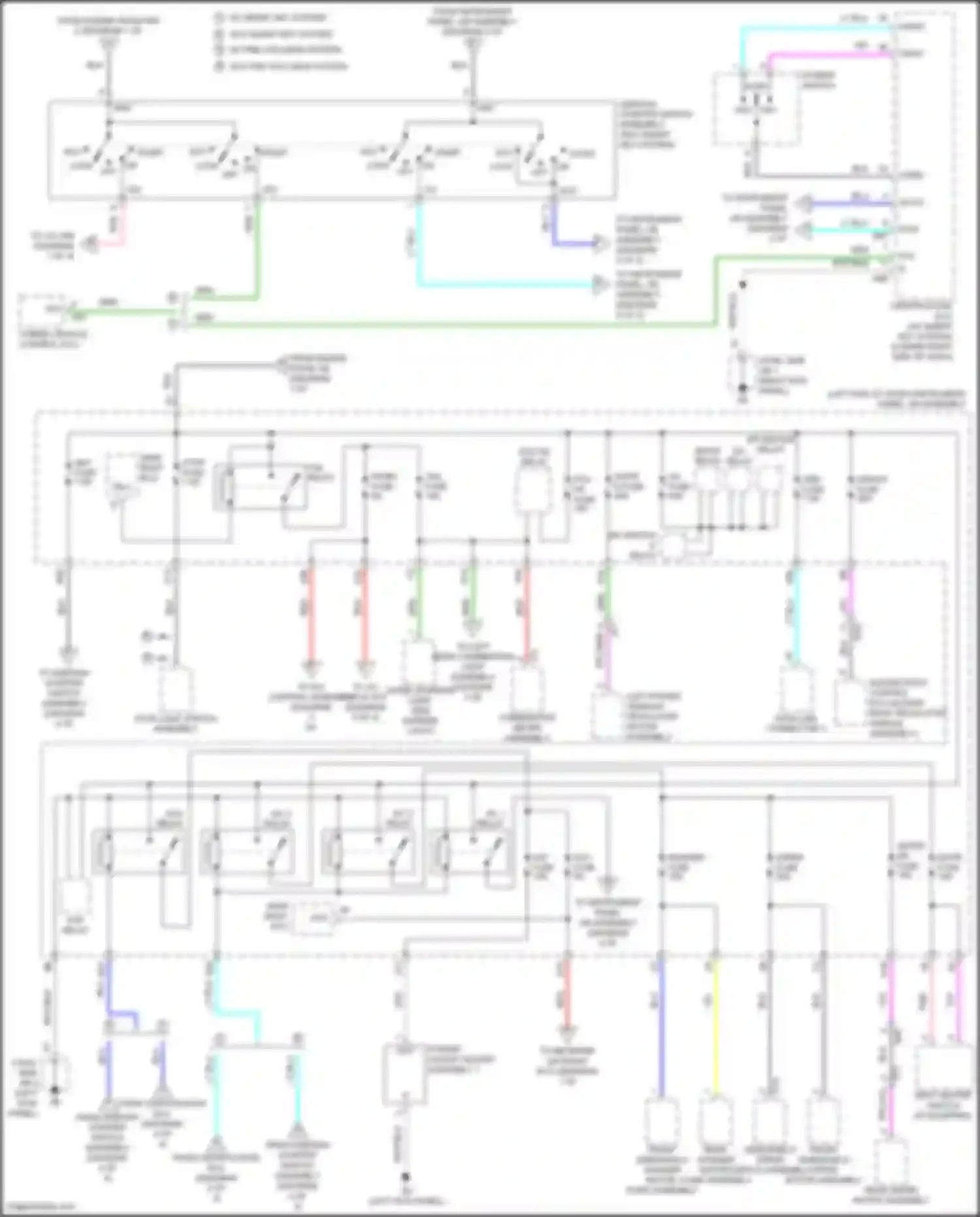 Aqua Toyota I facelift 2 (2017-2021): Power distribution circuit (2 of 4)