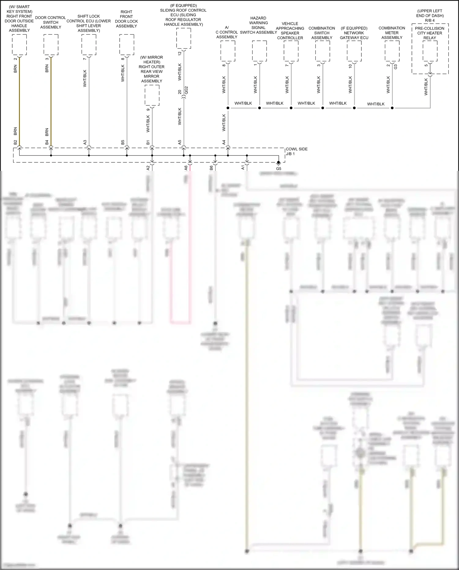 Toyota Aqua I facelift 2 (2017-2021) pattern select switch assembly wiring diagram  (1 of 4)