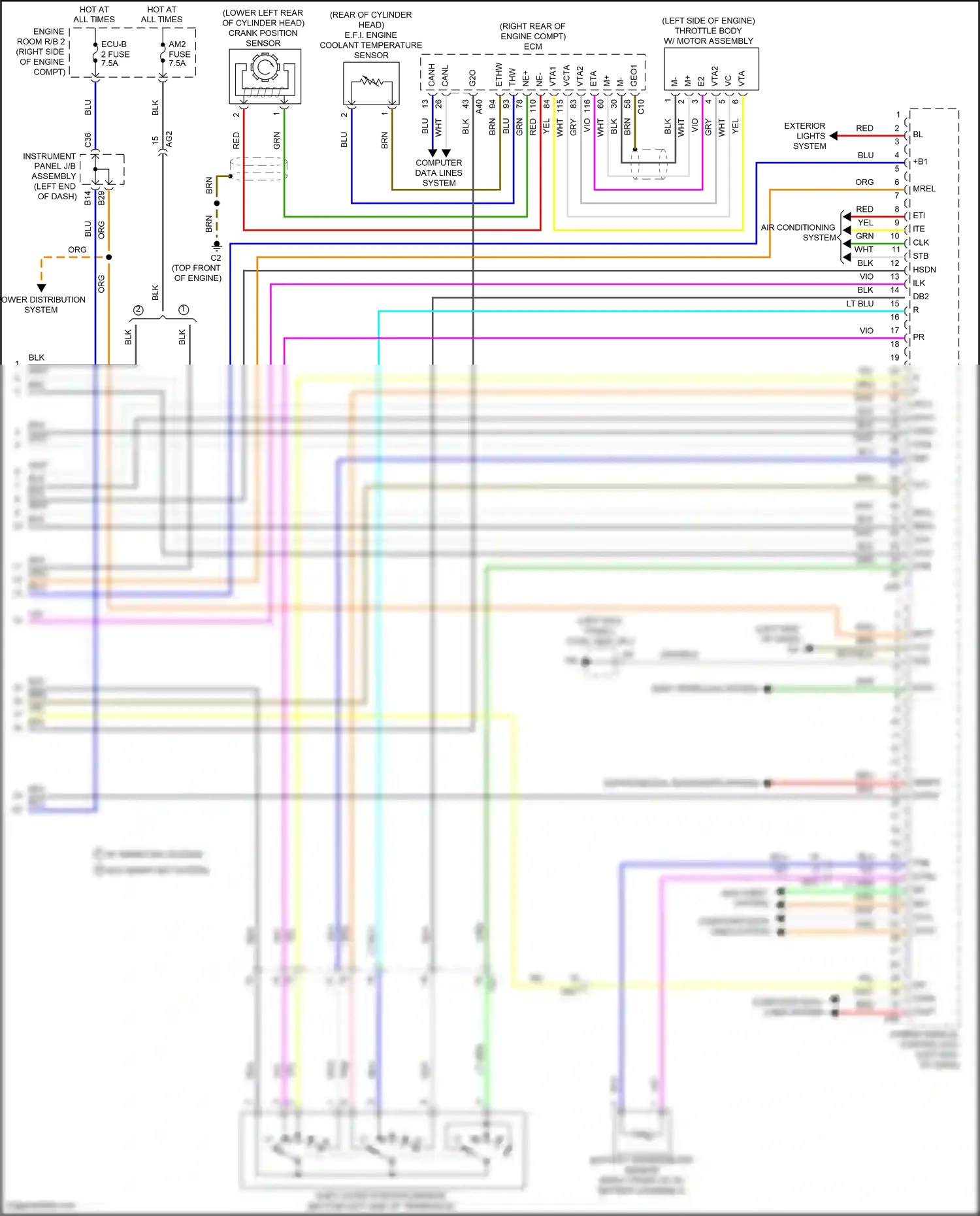 Toyota Aqua I facelift 2 (2017-2021) shift interlock system wiring diagram  (3 of 3)