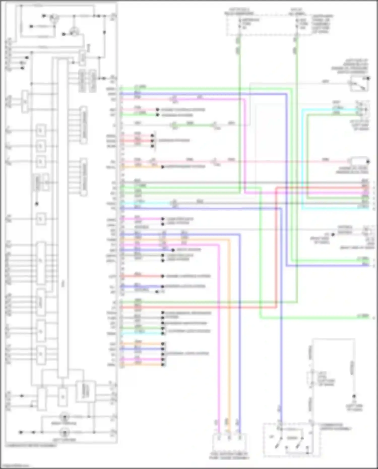 Aqua Toyota II (2021-2024): Instrument cluster circuit (1 of 3)