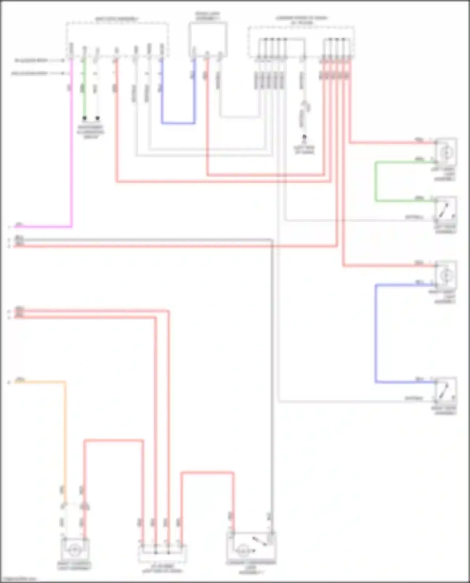 Aqua Toyota II (2021-2024): Courtesy lamps circuit (2 of 2)
