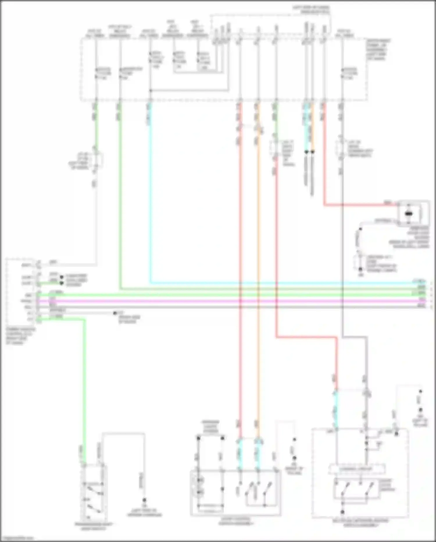 Aqua Toyota II (2021-2024): Power door locks circuit (1 of 4)
