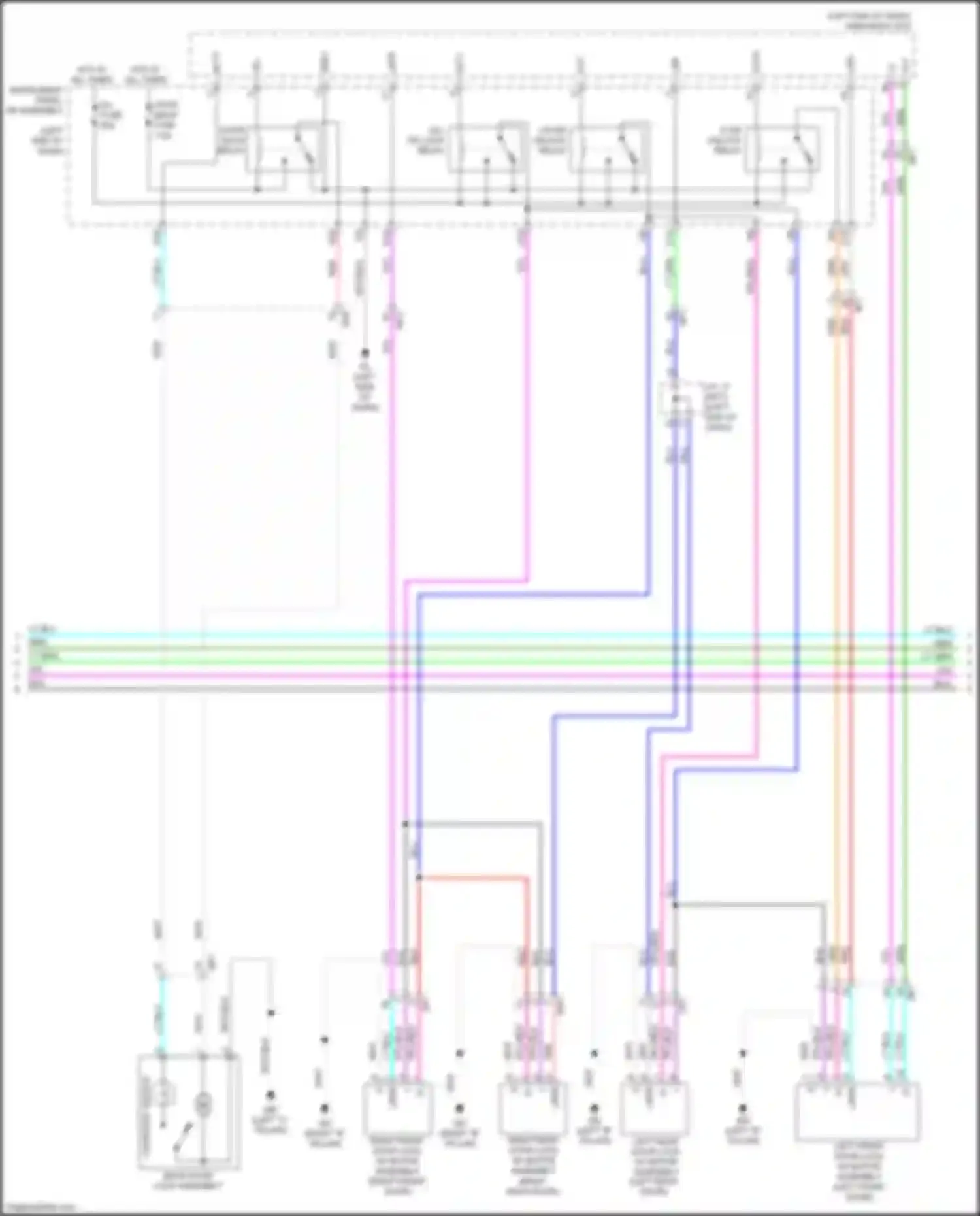 Aqua Toyota II (2021-2024): Power door locks circuit (2 of 4)